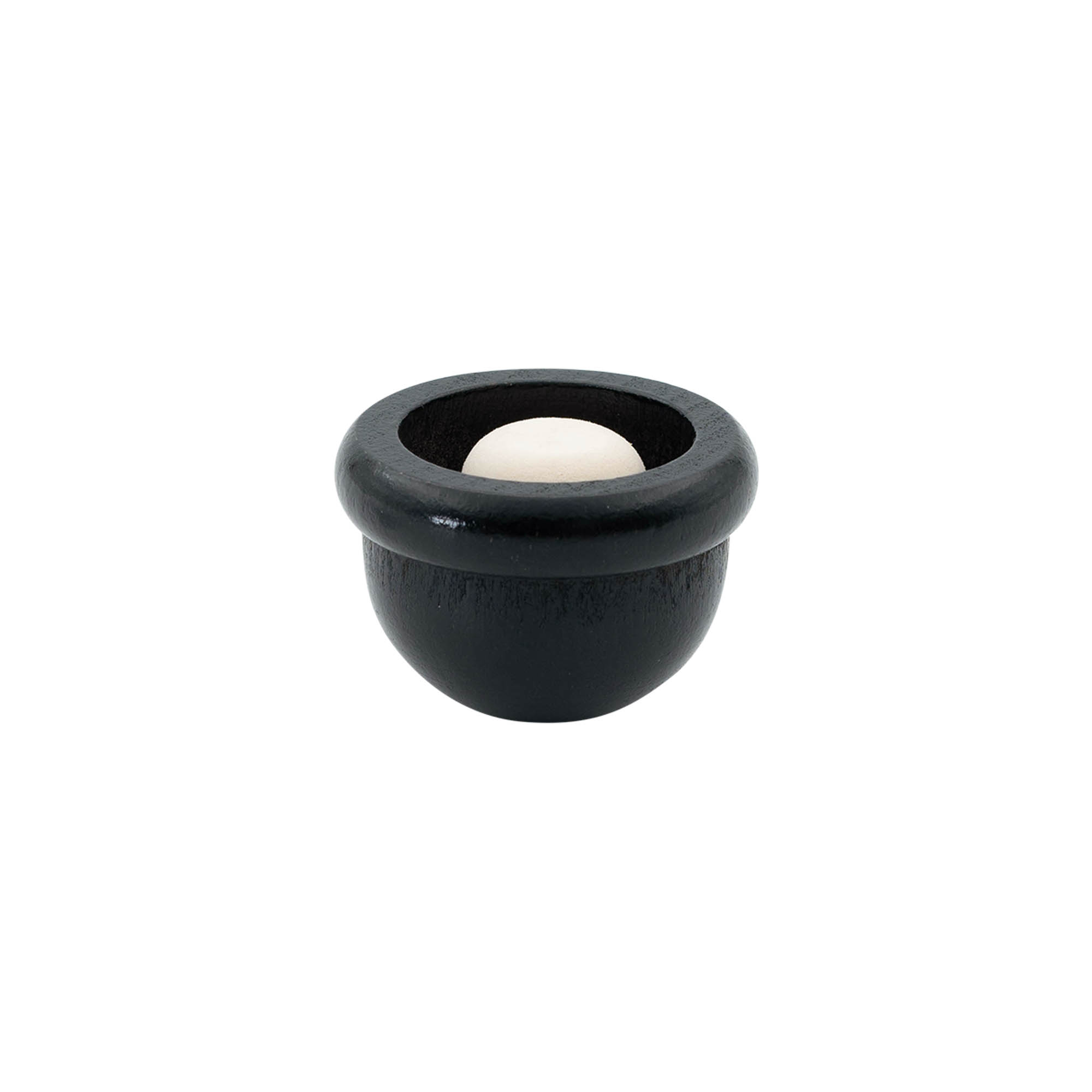 Bouchon à poignée 19 mm, bois/plastique, noir, pour bouchage: bouchon Bouchon à poignée 19 mm, bois/plastique, noir, pour bouchage: bouchon