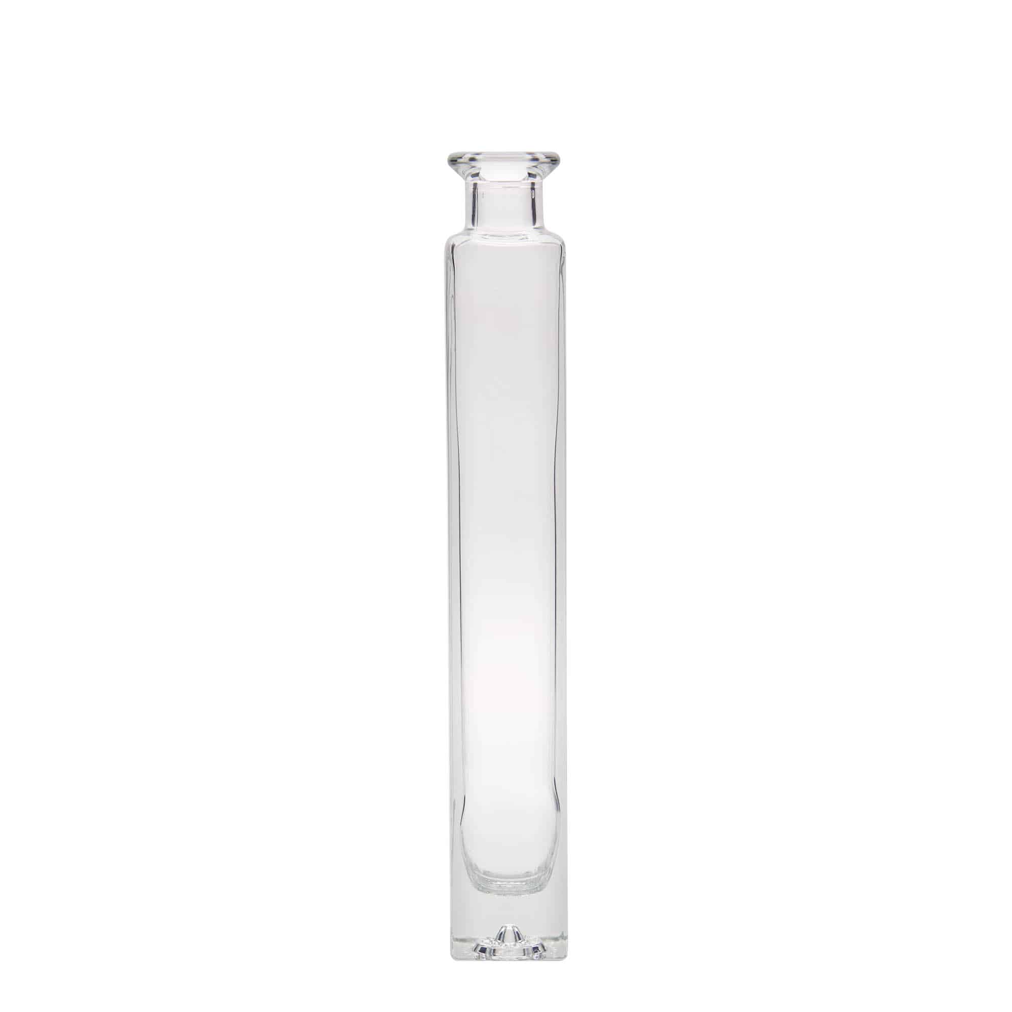 Glazen fles 'Tommy', 200 ml, vierkant, monding: kurk