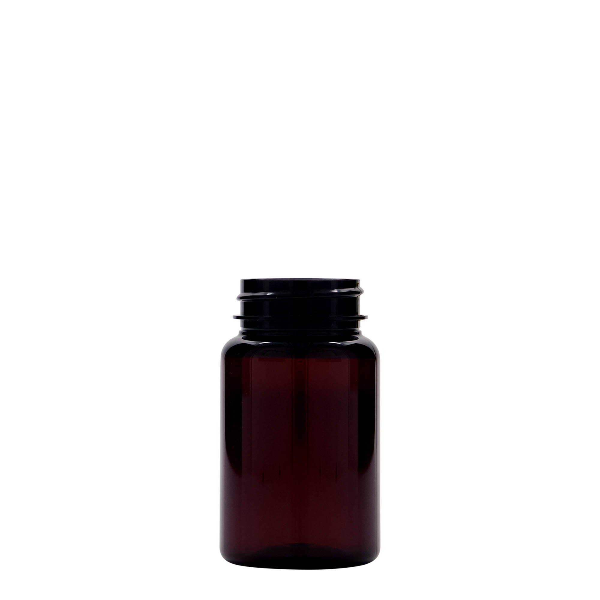 Pet-medicijnpotje, 75 ml, kunststof, bruin, monding: 38/400