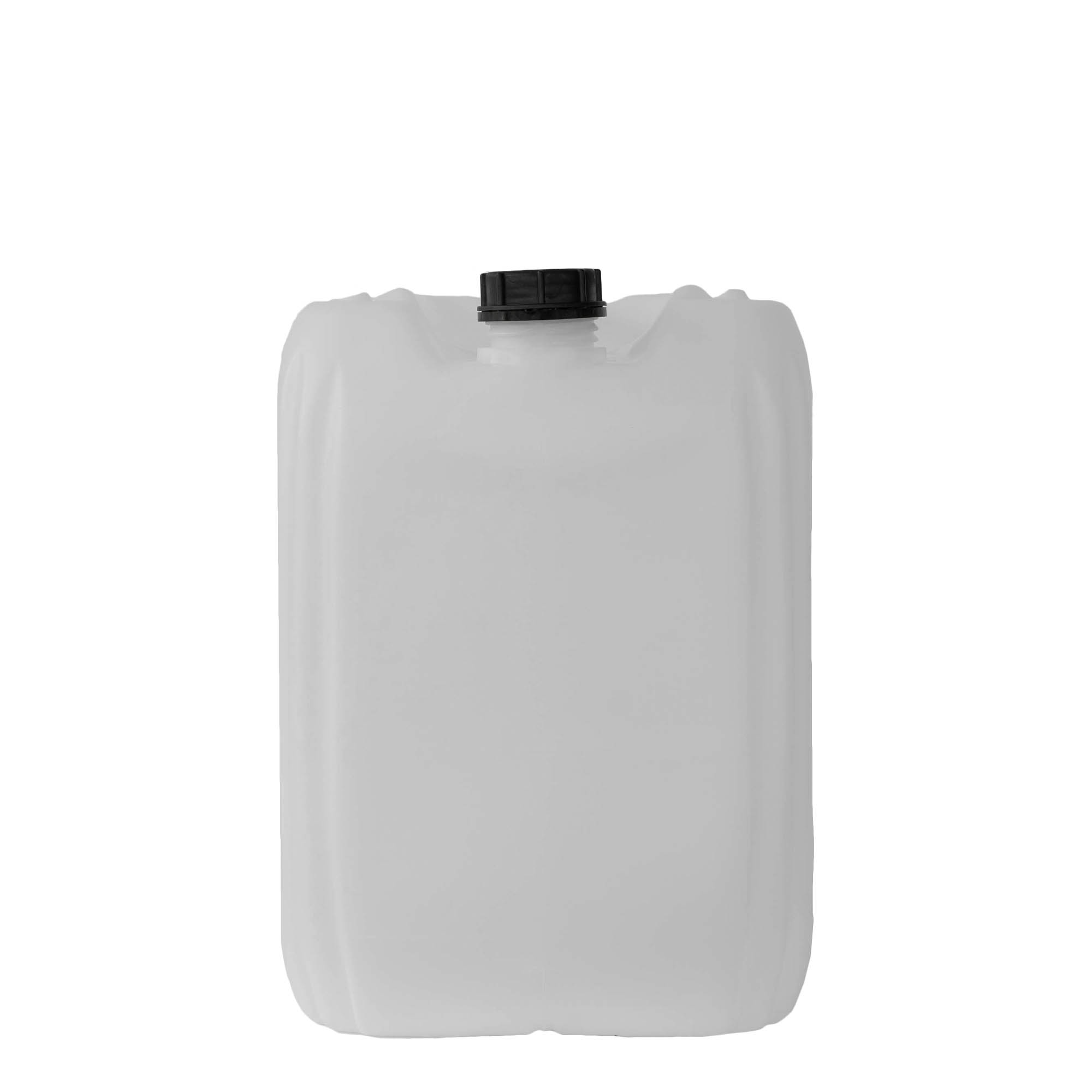 Bidon 30 l, rectangulaire, plastique PEHD, nature, bouchage: ND 60 Bidon 30 l, rectangulaire, plastique PEHD, nature, bouchage: ND 60