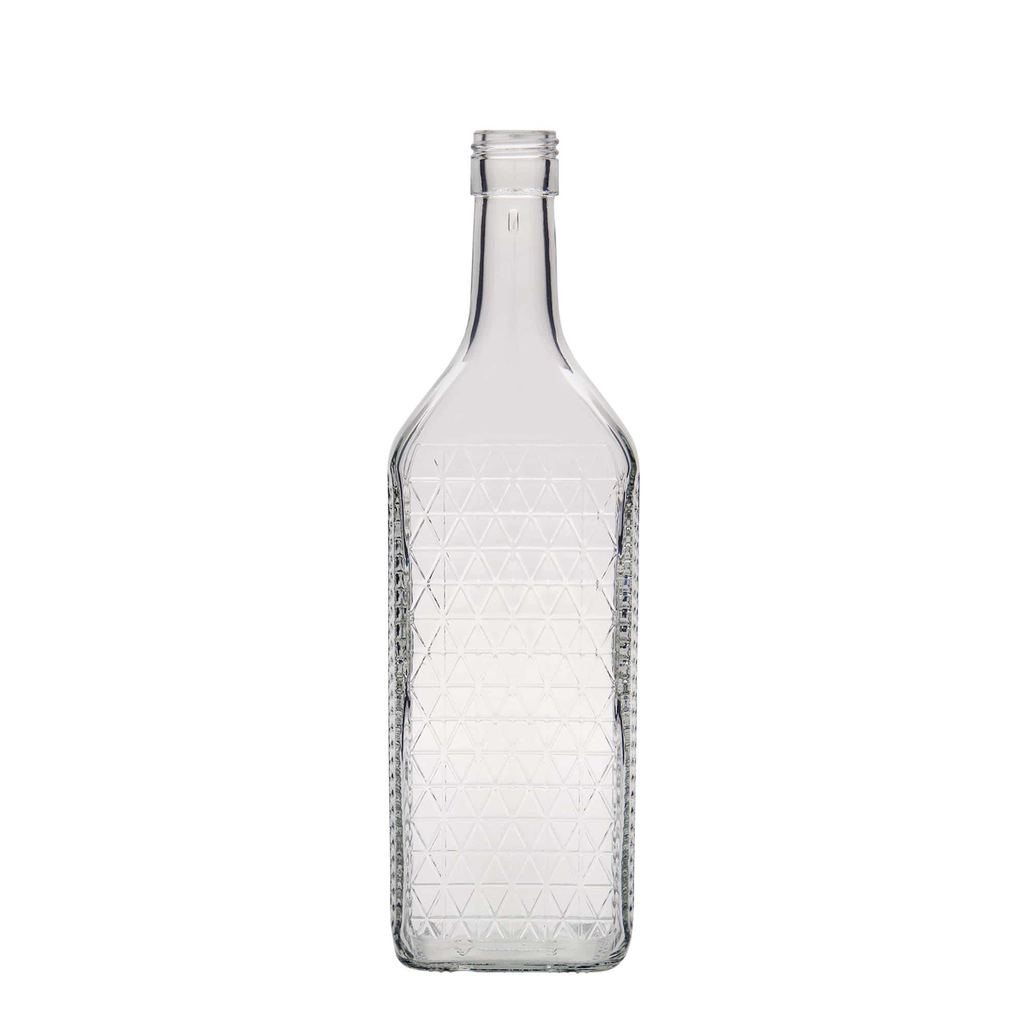Bouteille en verre 700 ml 'Caruso', rectangulaire, bouchage: PP 31,5