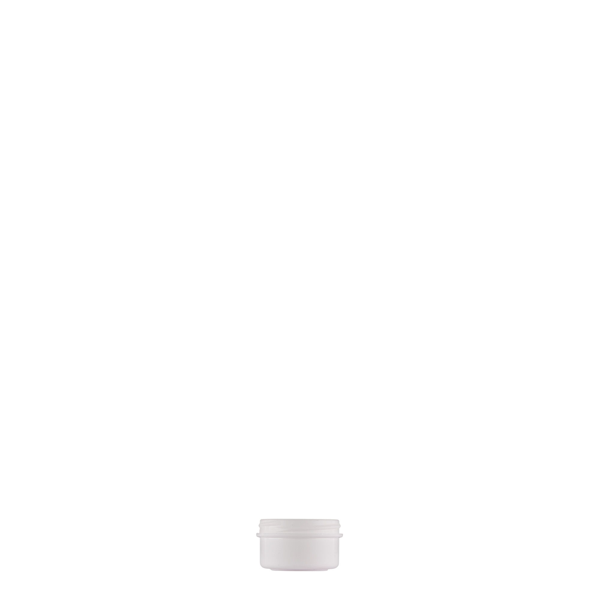 Boîte en plastique 6 ml 'White Line', PP, blanche, bouchage: Bougage à vis