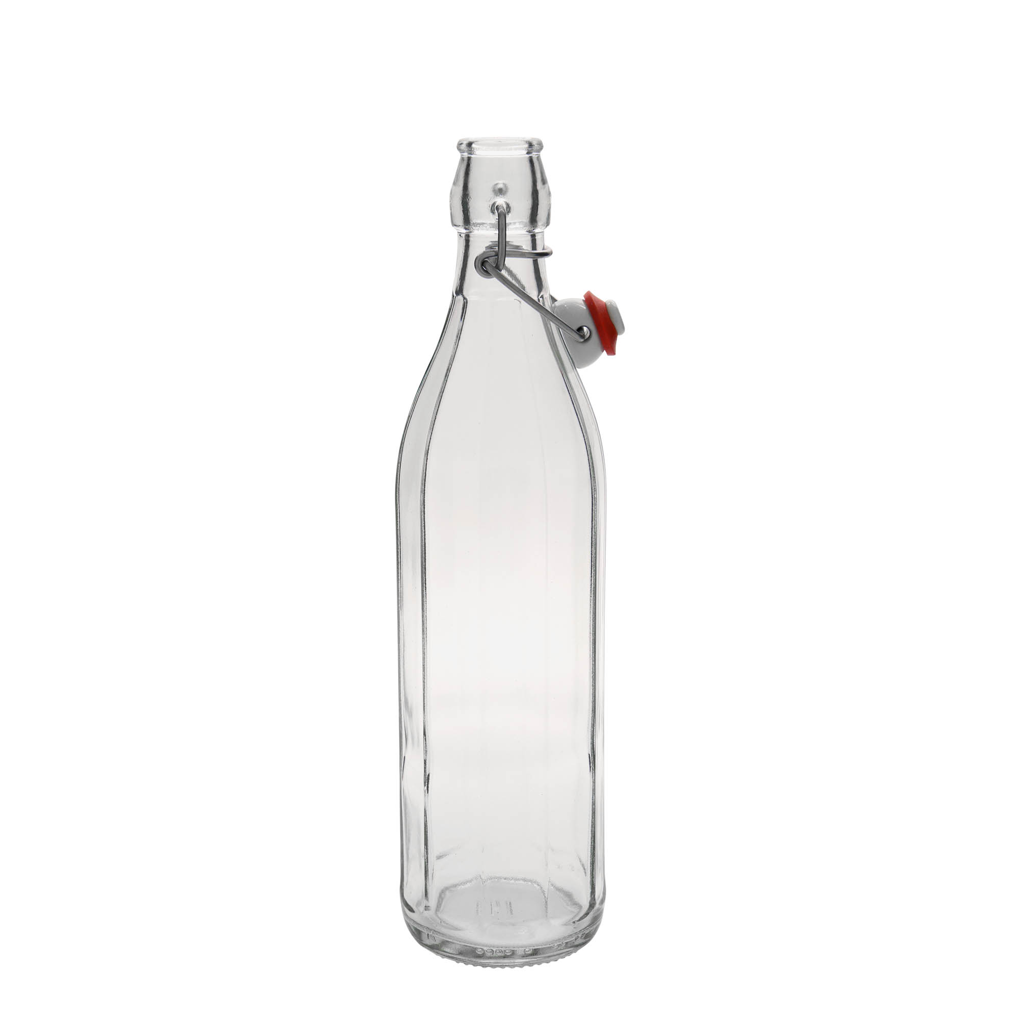 Glazen fles 'Bravo', 750 ml, tienhoekig, monding: beugelsluiting Glazen fles 'Bravo', 750 ml, tienhoekig, monding: beugelsluiting