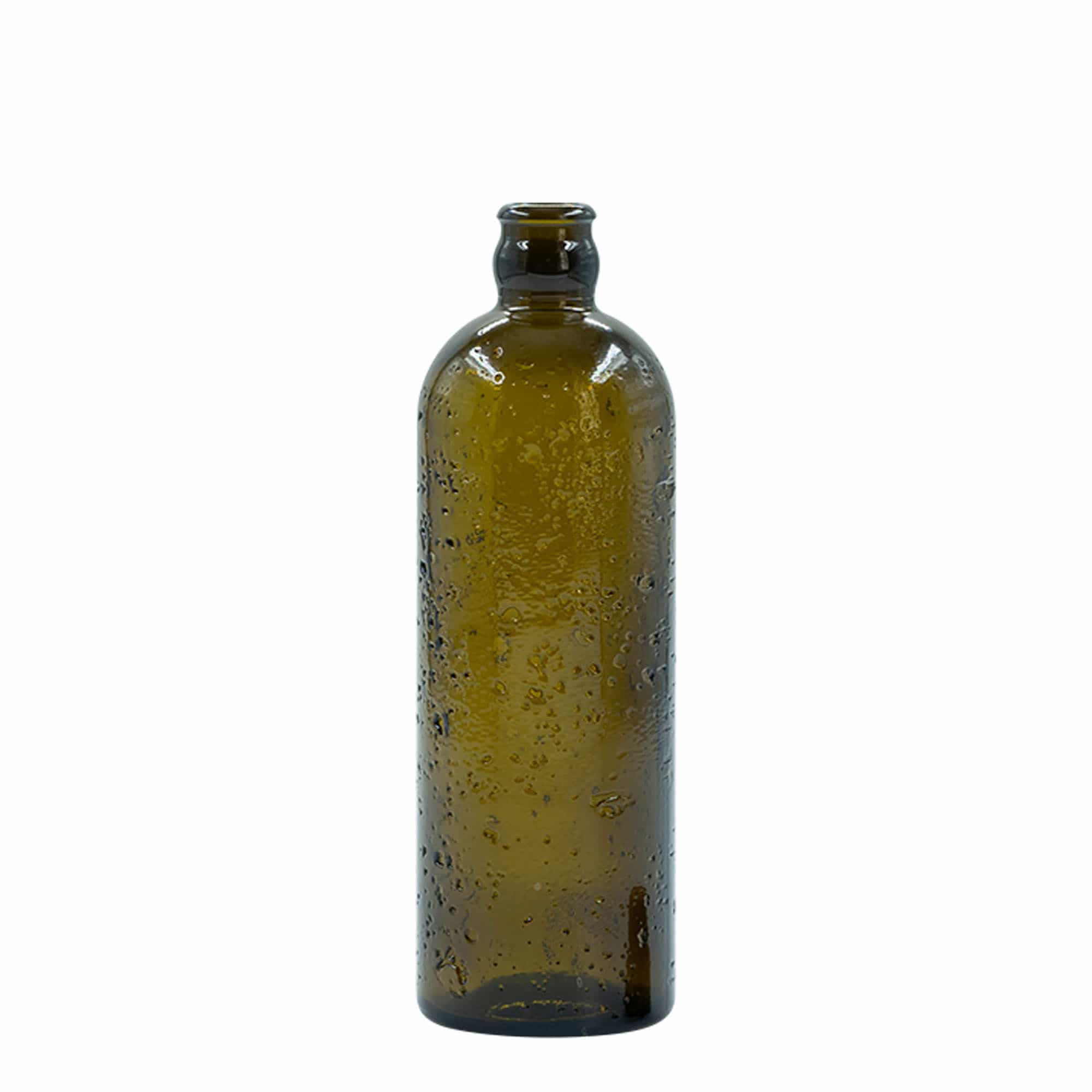 500 ml Bouteille en verre artisanale 'Bobber Jr', brun, ouverture : liège