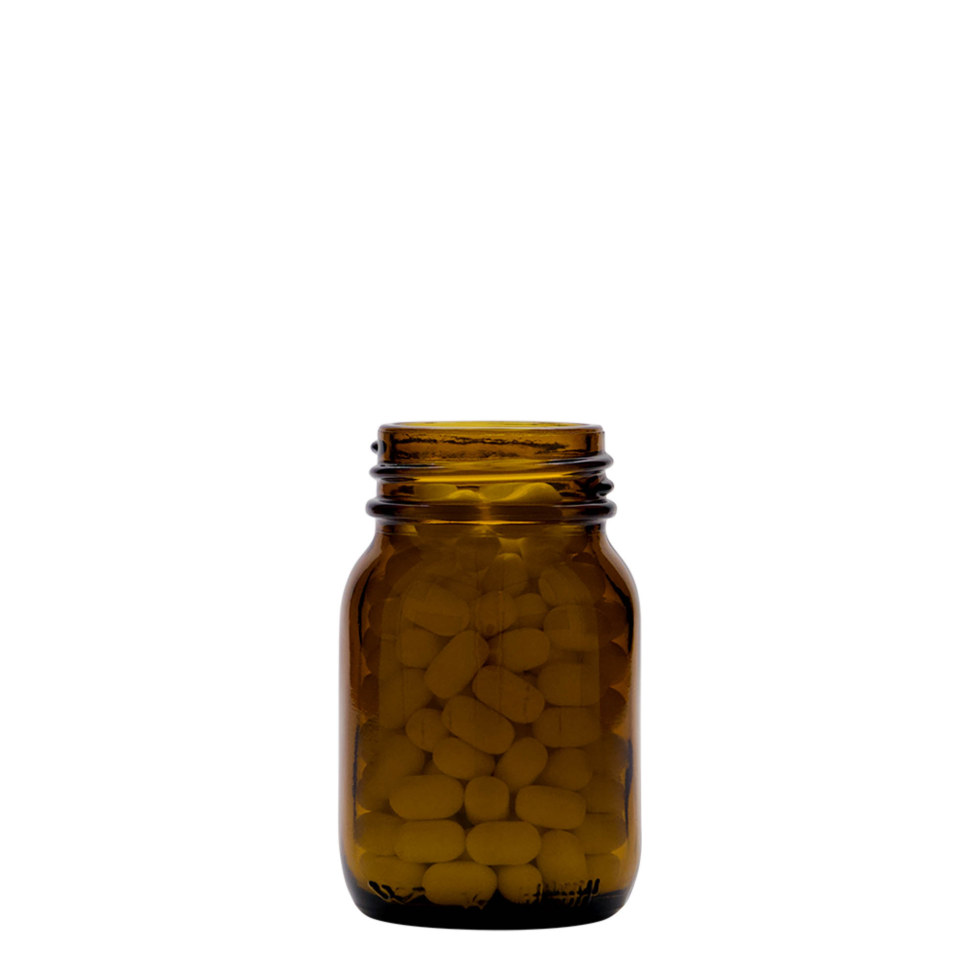 Pot met brede hals, 75 ml, bruin, monding: DIN 40 Pot met brede hals, 75 ml, bruin, monding: DIN 40
