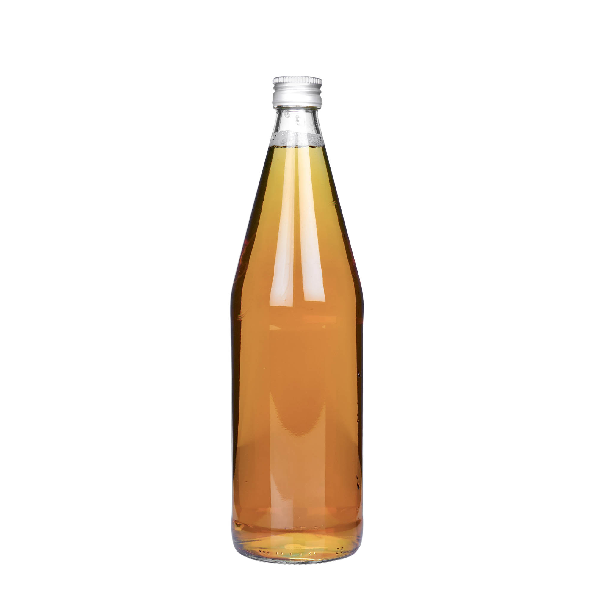 Bouteille universelle en forme de carotte 750 ml, verre, bouchage: PP 28