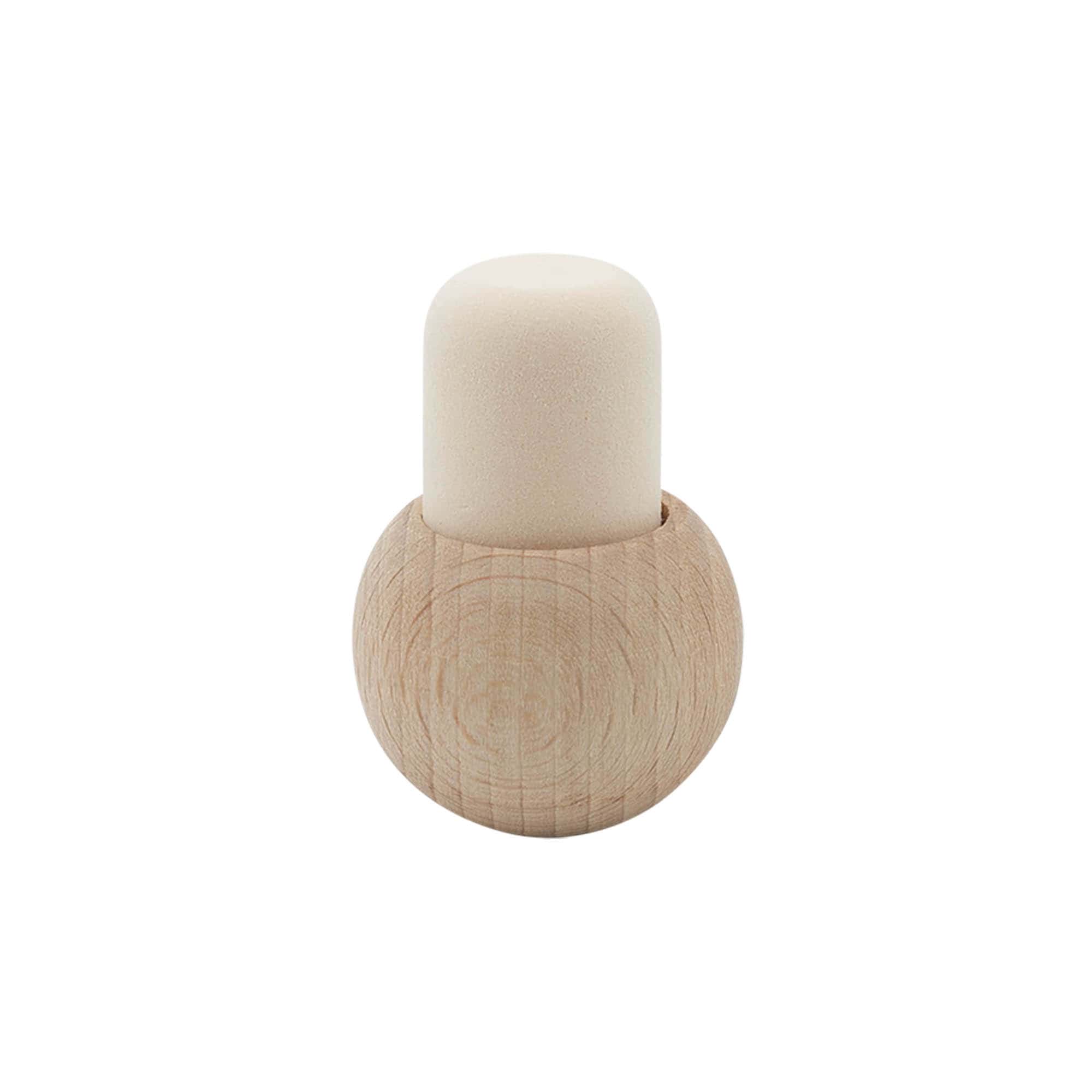 Bouchon à poignée 19 mm 'Sphère', bois/plastique, pour bouchage: bouchon