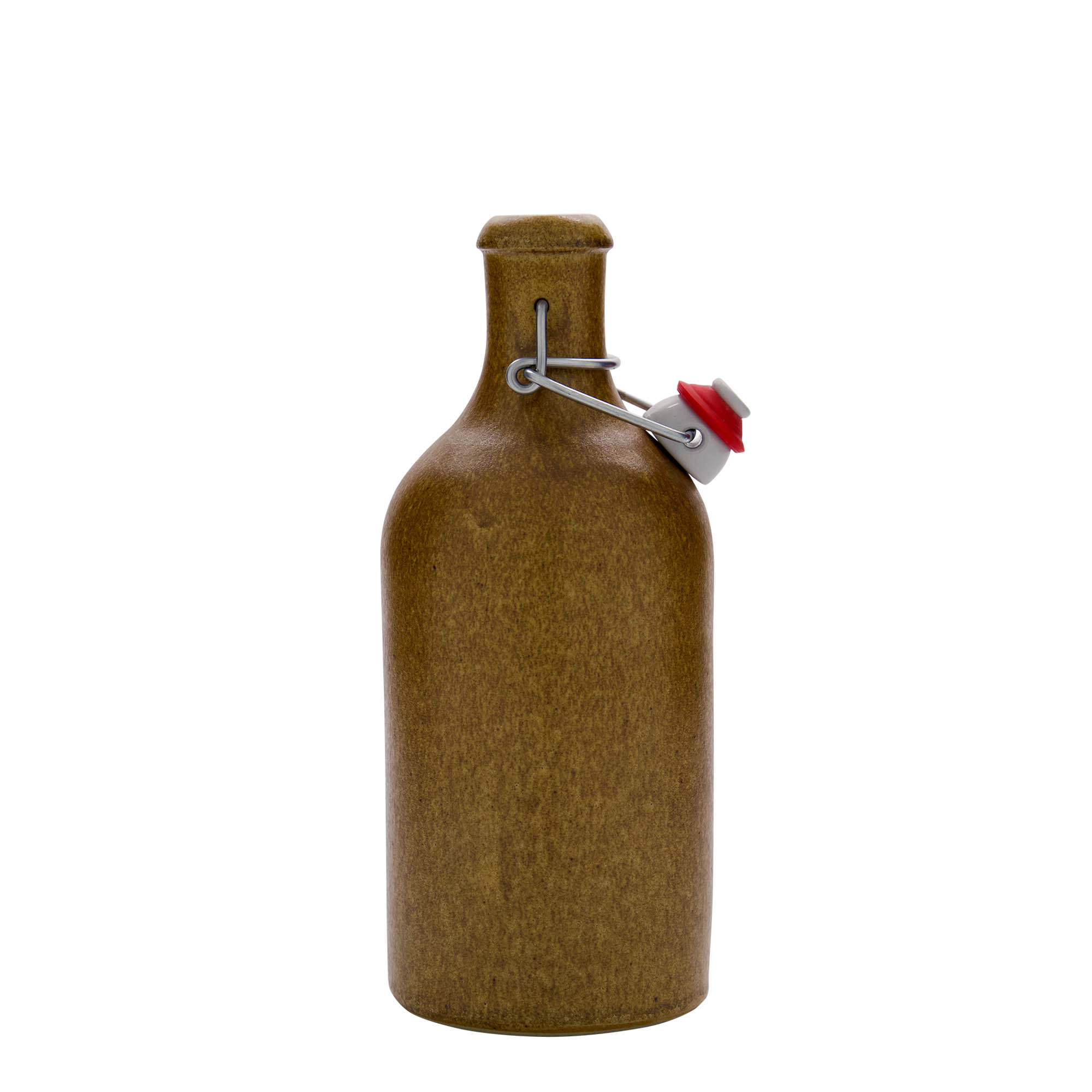 Keramische kruik, 500 ml, steengoed, bruin-kristal, monding: beugelsluiting Keramische kruik, 500 ml, steengoed, bruin-kristal, monding: beugelsluiting