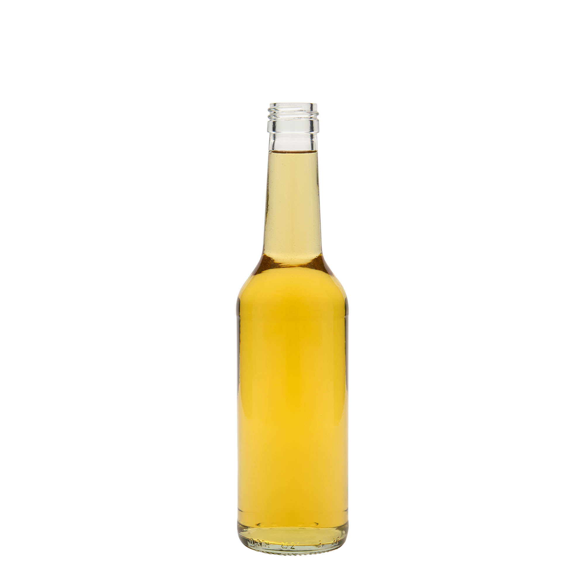 Glazen fles met rechte hals, 350 ml, monding: PP 28 Glazen fles met rechte hals, 350 ml, monding: PP 28
