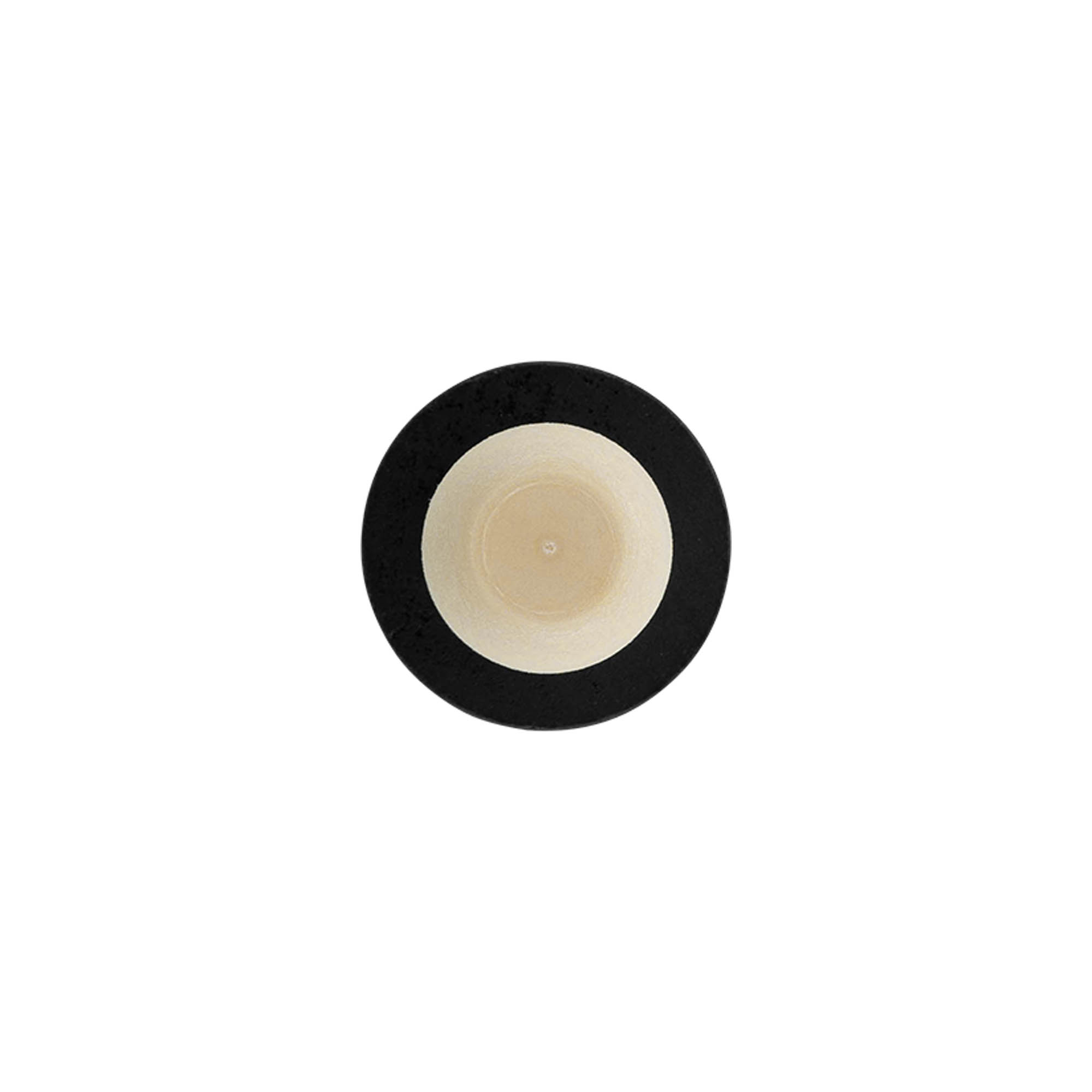 Bouchon à poignée 19 mm, bois/plastique, noir, pour bouchage: bouchon Bouchon à poignée 19 mm, bois/plastique, noir, pour bouchage: bouchon