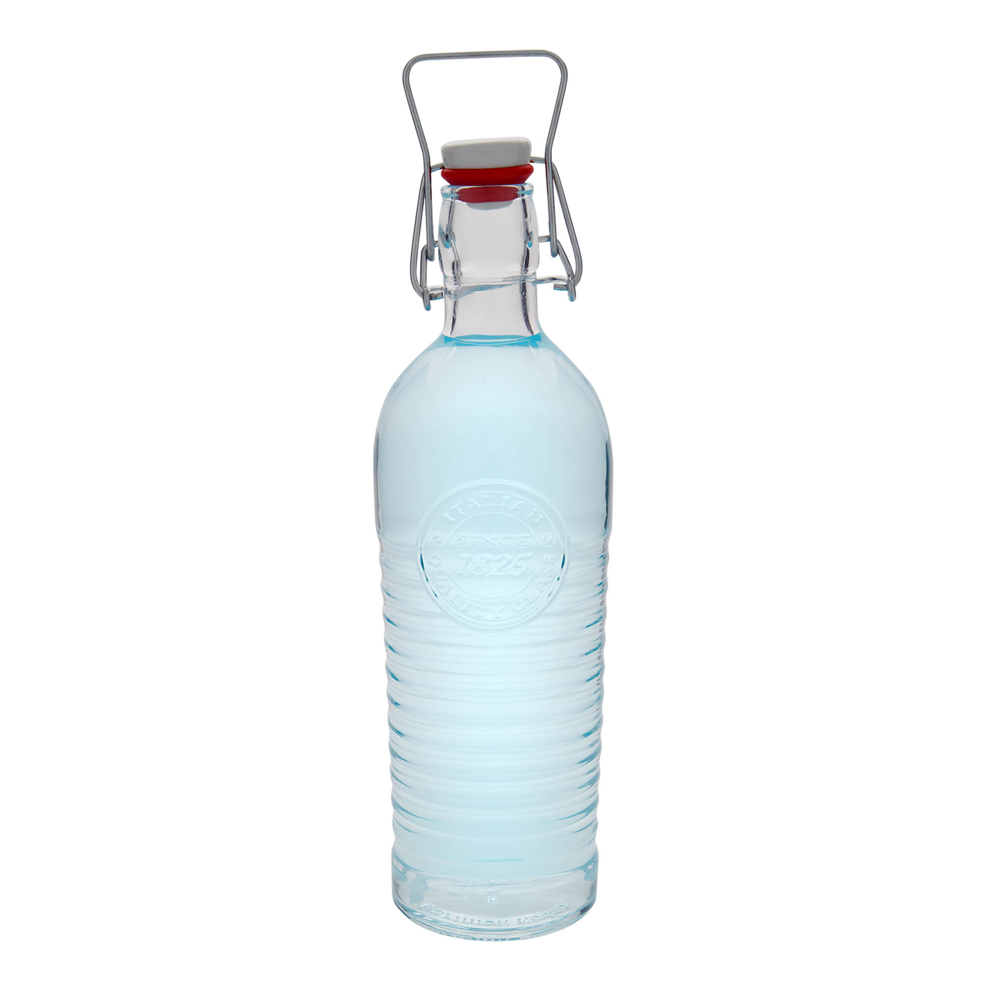 Glazen fles 'Officina 1825', 1200 ml, monding: beugelsluiting Glazen fles 'Officina 1825', 1200 ml, monding: beugelsluiting