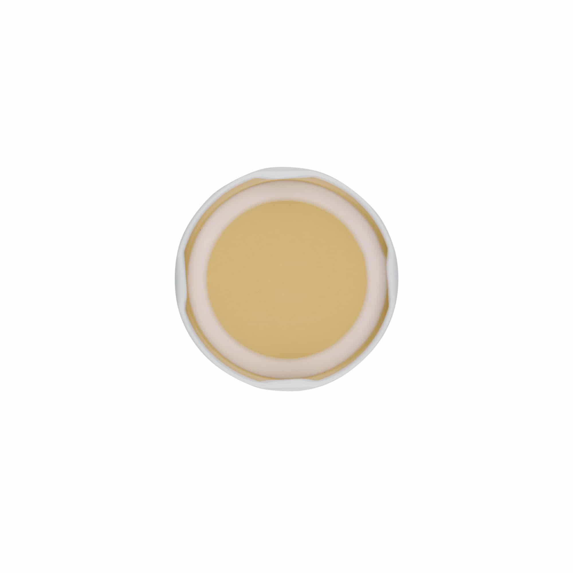 Twist-offdeksel, blik, wit, voor monding: TO 58 Twist-offdeksel, blik, wit, voor monding: TO 58