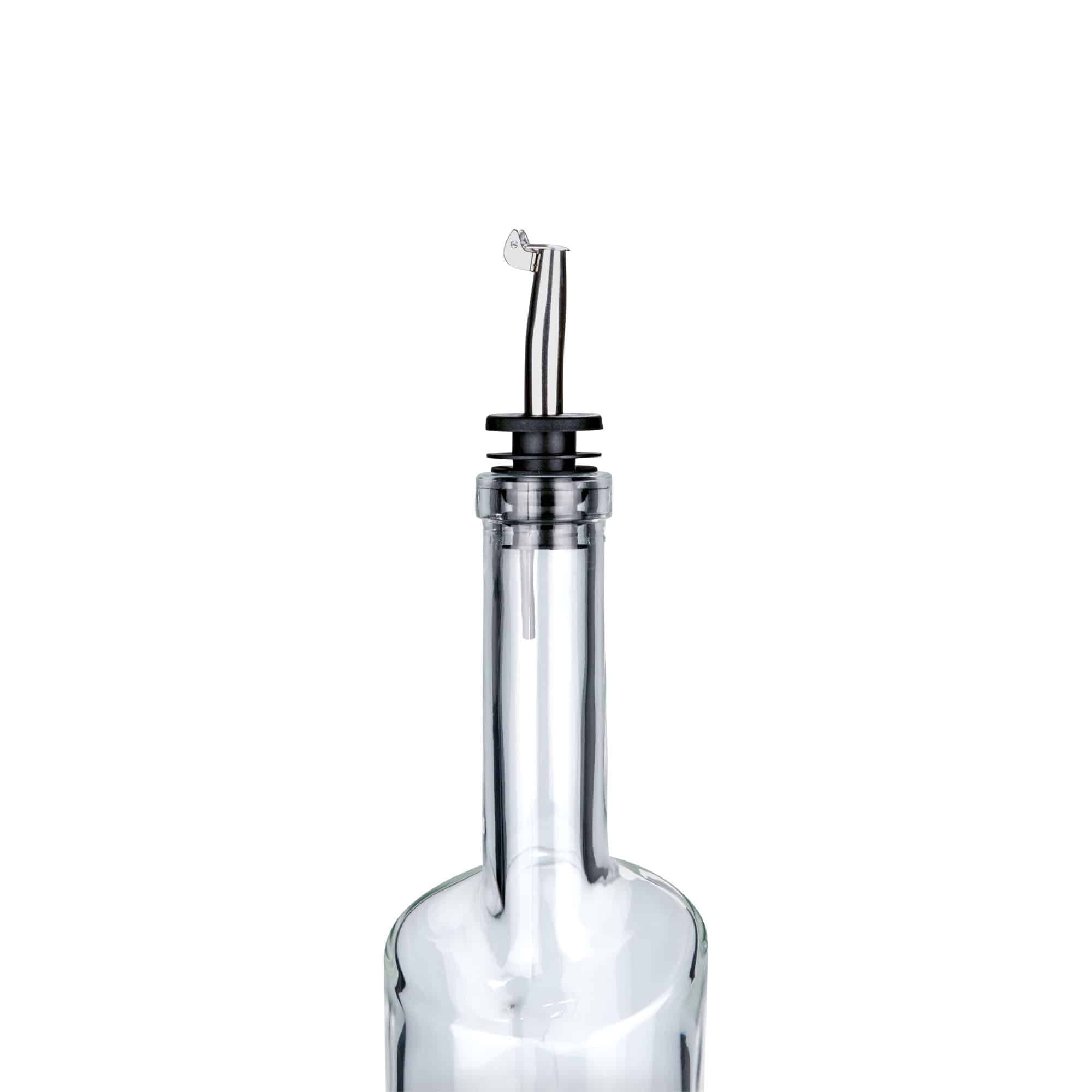 Schenktuit inox met metalen klepje, roestvrij staal, zilver