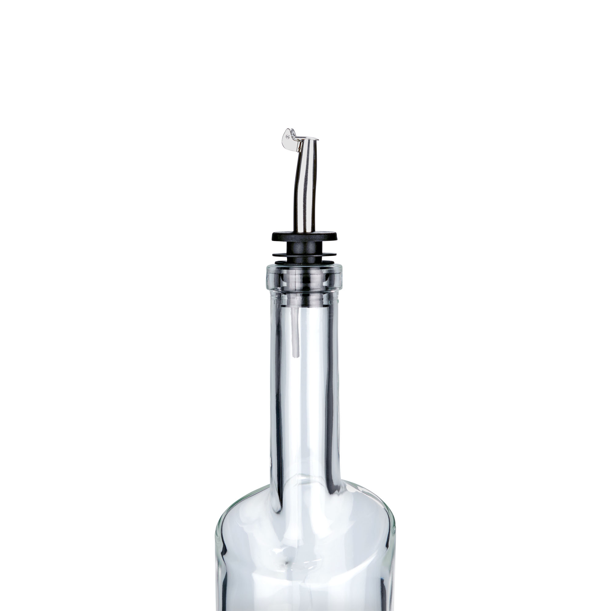 Schenktuit inox met metalen klepje, roestvrij staal, zilver Schenktuit inox met metalen klepje, roestvrij staal, zilver