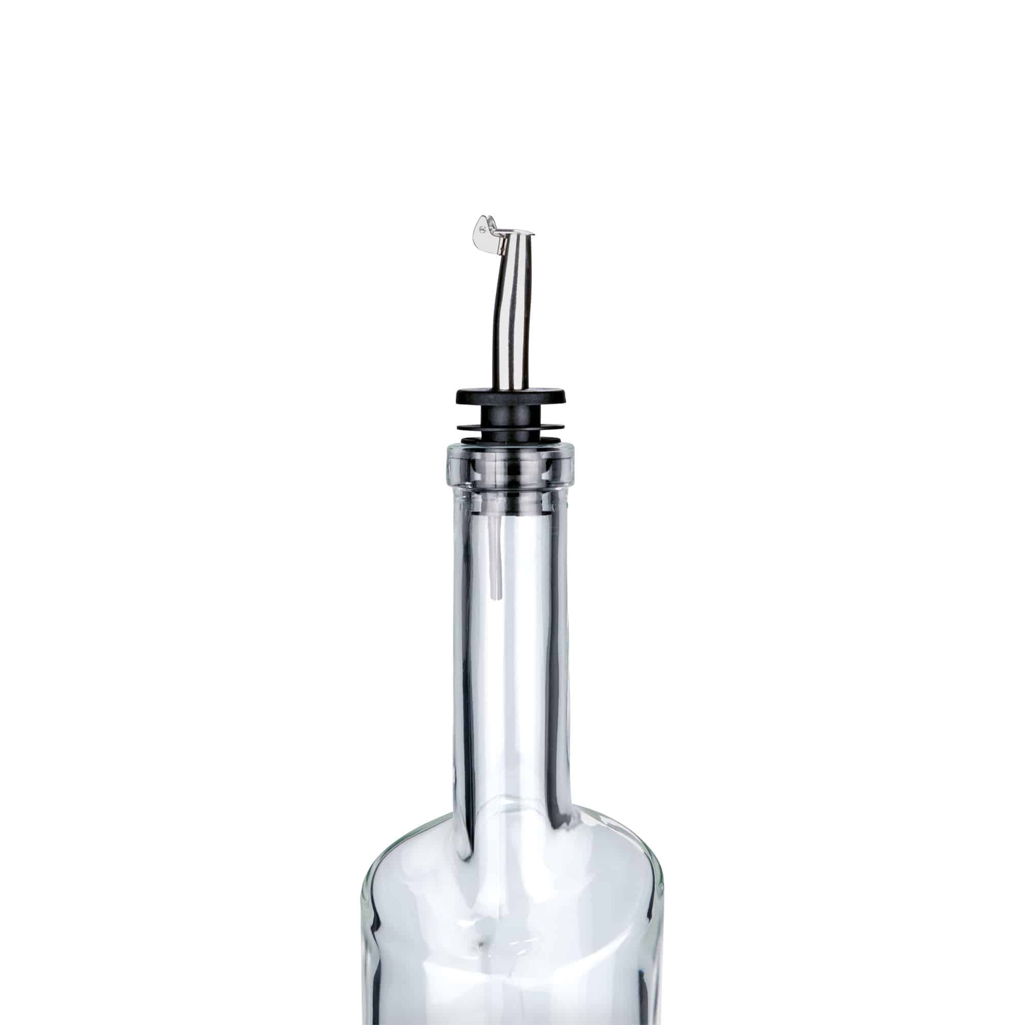 Schenktuit inox met metalen klepje, roestvrij staal, zilver