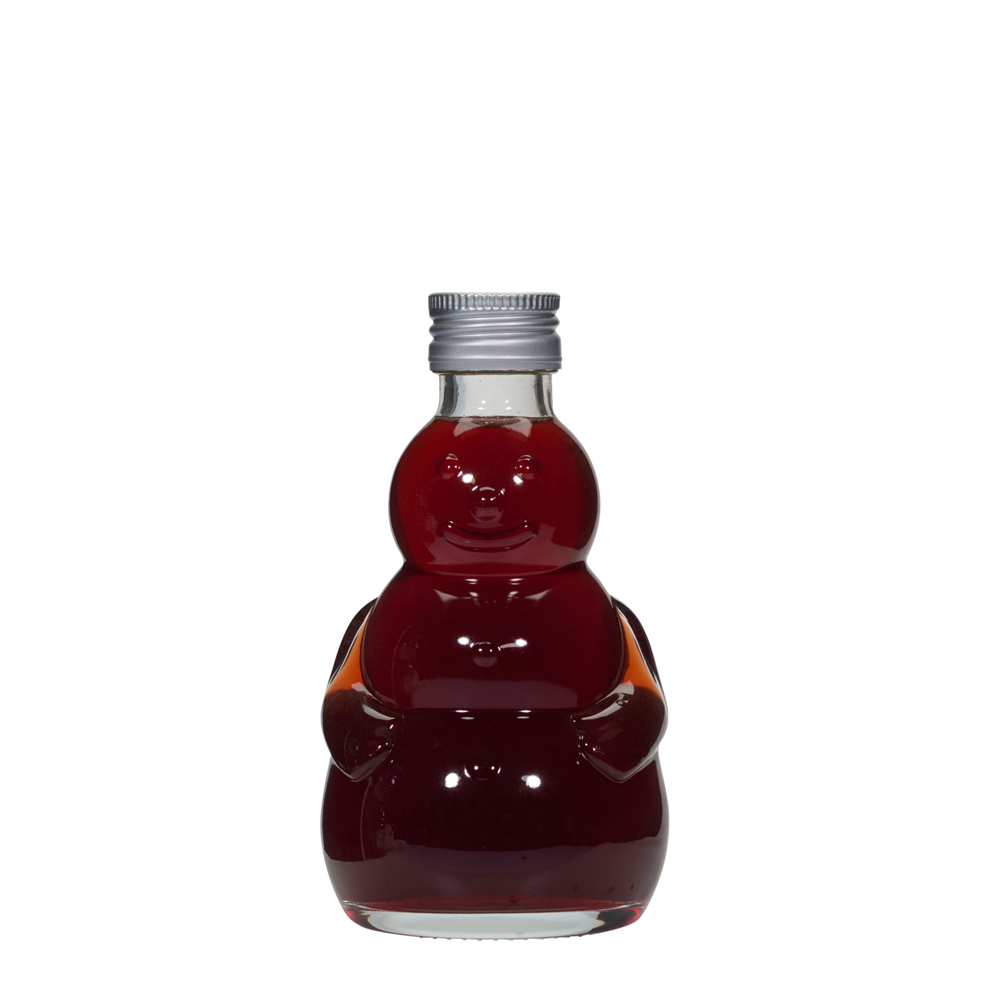 Bouteille en verre de 200 ml 'Bonhomme de neige', bouchage: PP 28