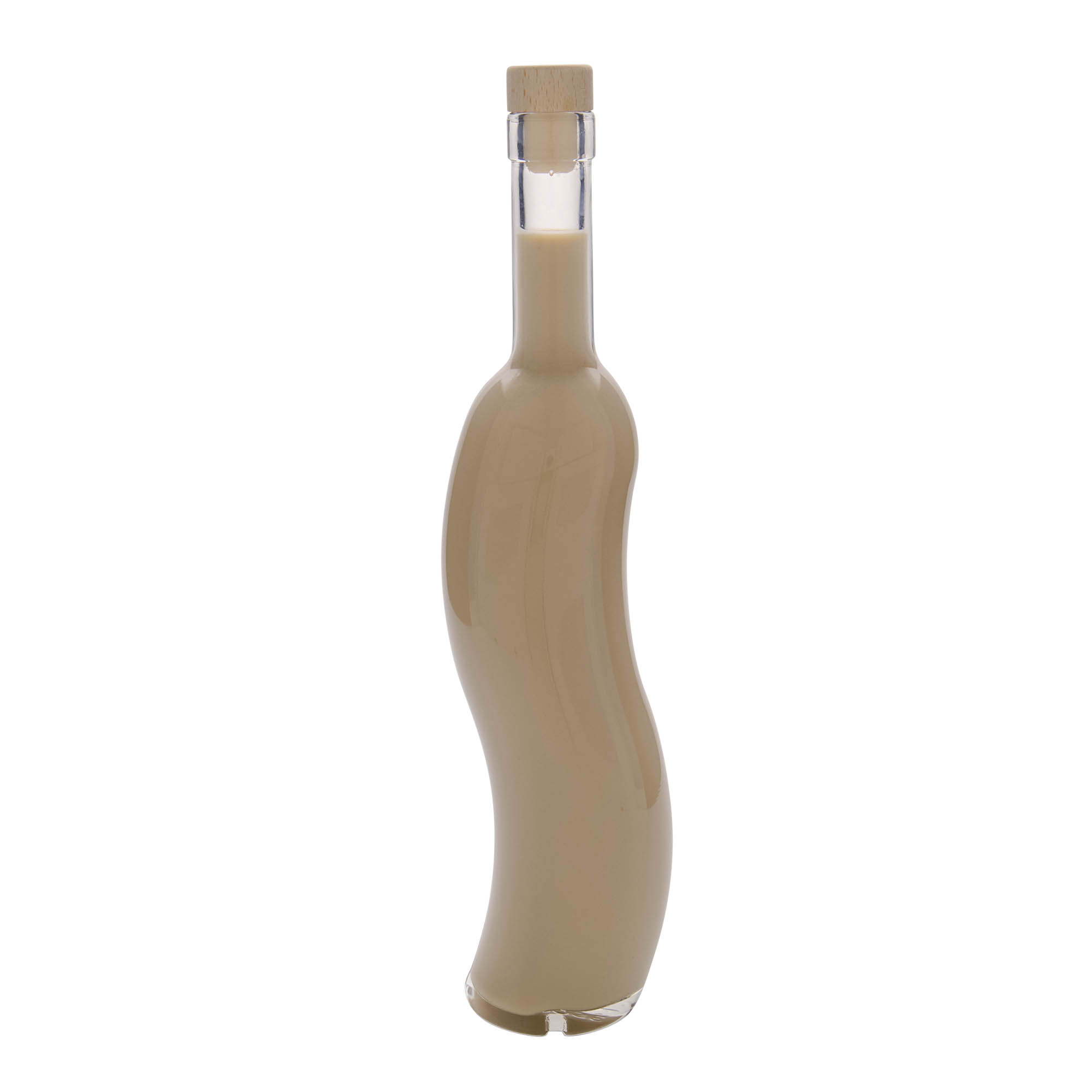 Bouteille en verre 500 ml 'La-Ola', semi-ronde, bouchage: bouchon Bouteille en verre 500 ml 'La-Ola', semi-ronde, bouchage: bouchon