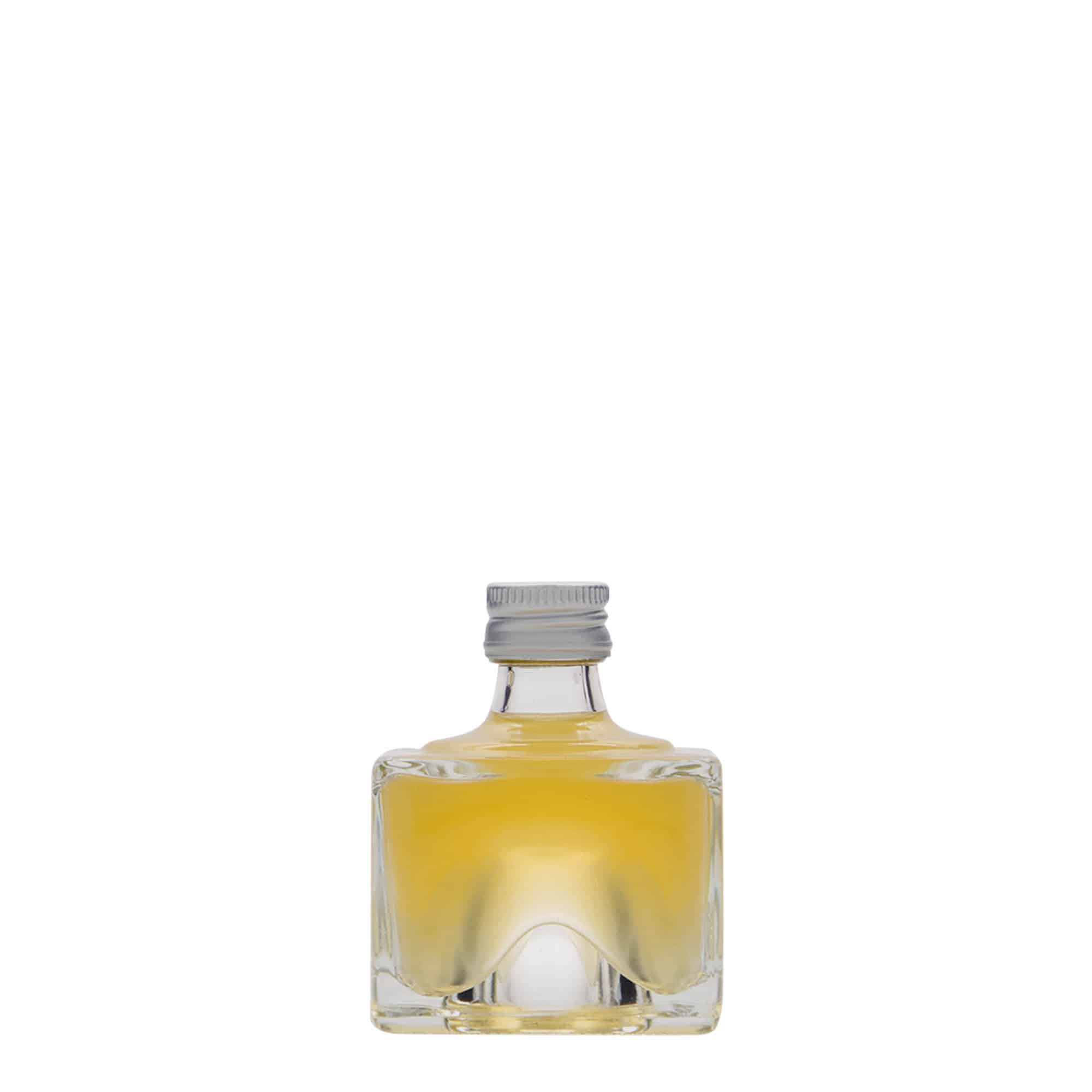Bouteille en verre 40 ml 'Cocolores', carrée, bouchage: PP 18