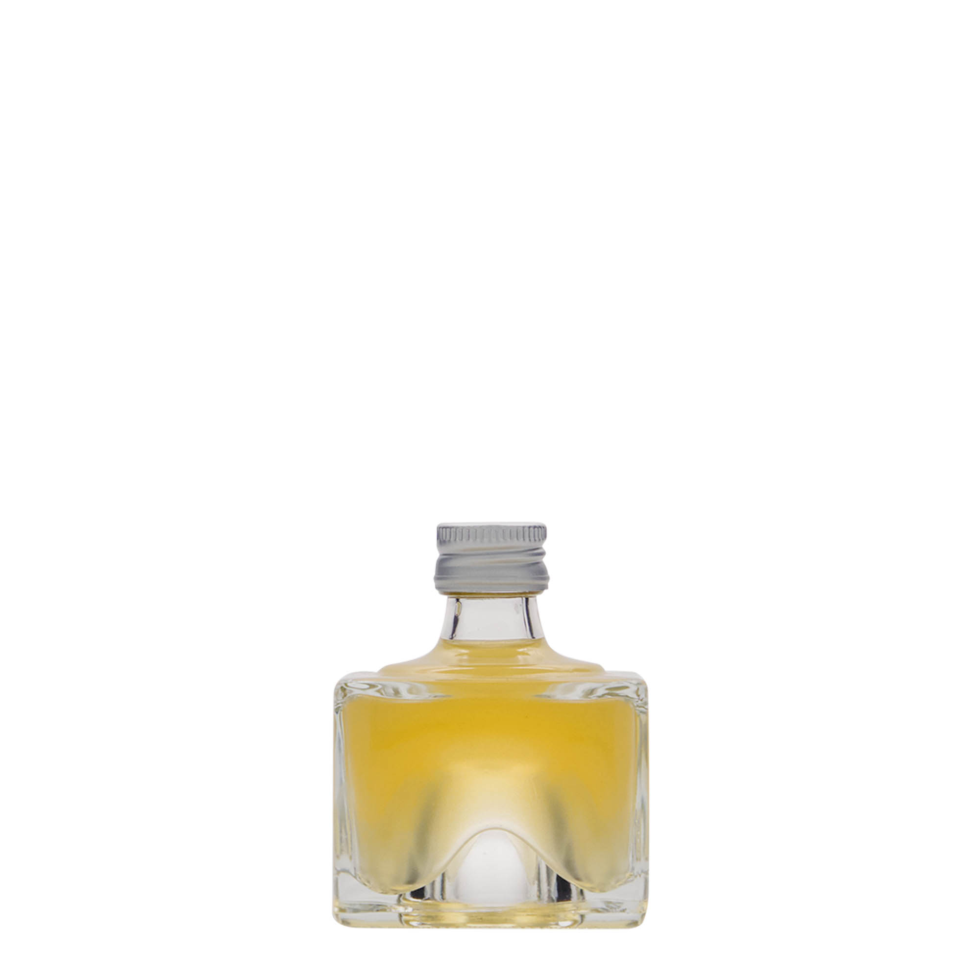 Bouteille en verre 40 ml « Cocolores », carrée, bouchage: PP 18