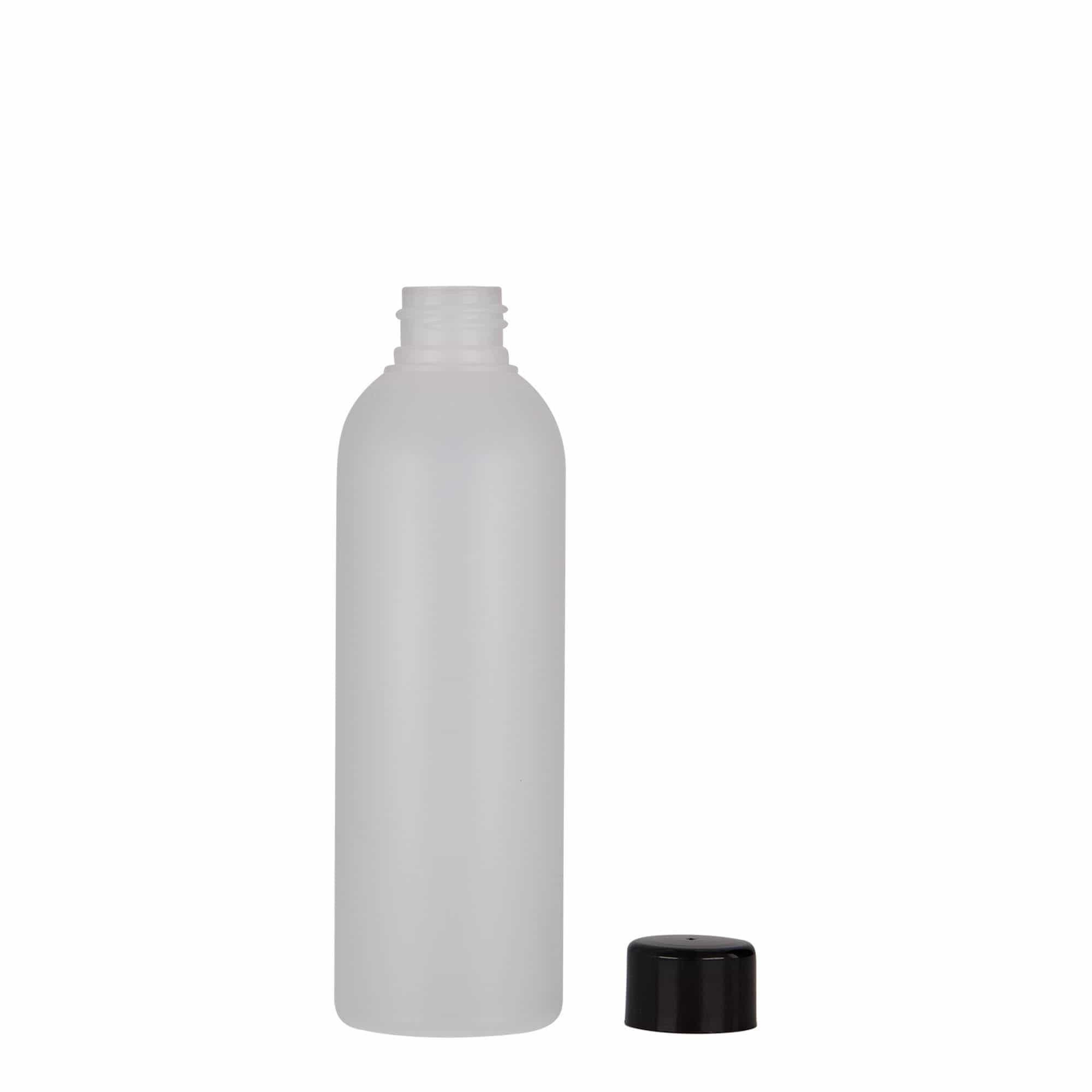 Bouteille en plastique 200 ml 'Tuffy', PEHD, nature, bouchage: 24/410