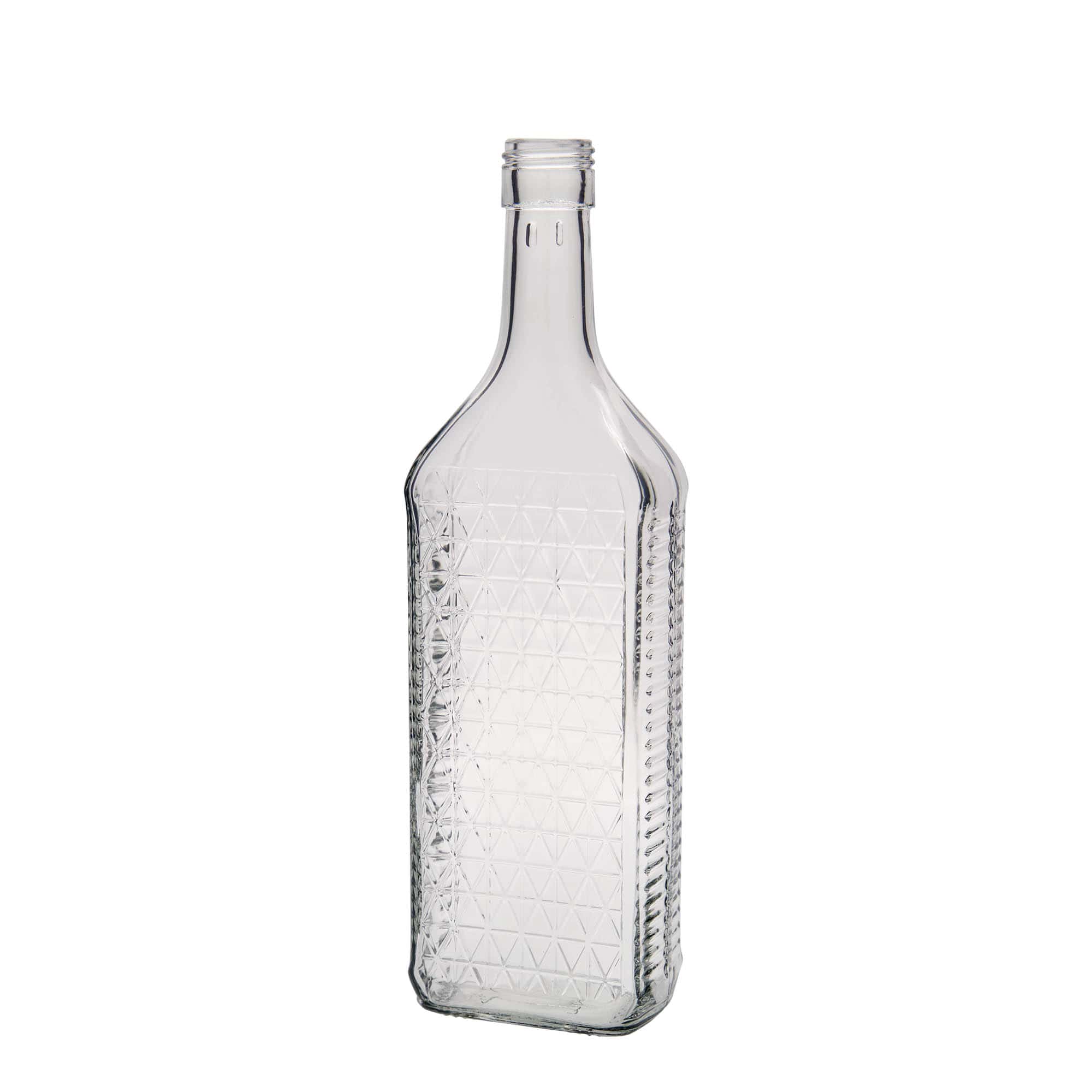 Bouteille en verre 700 ml 'Caruso', rectangulaire, bouchage: PP 31,5