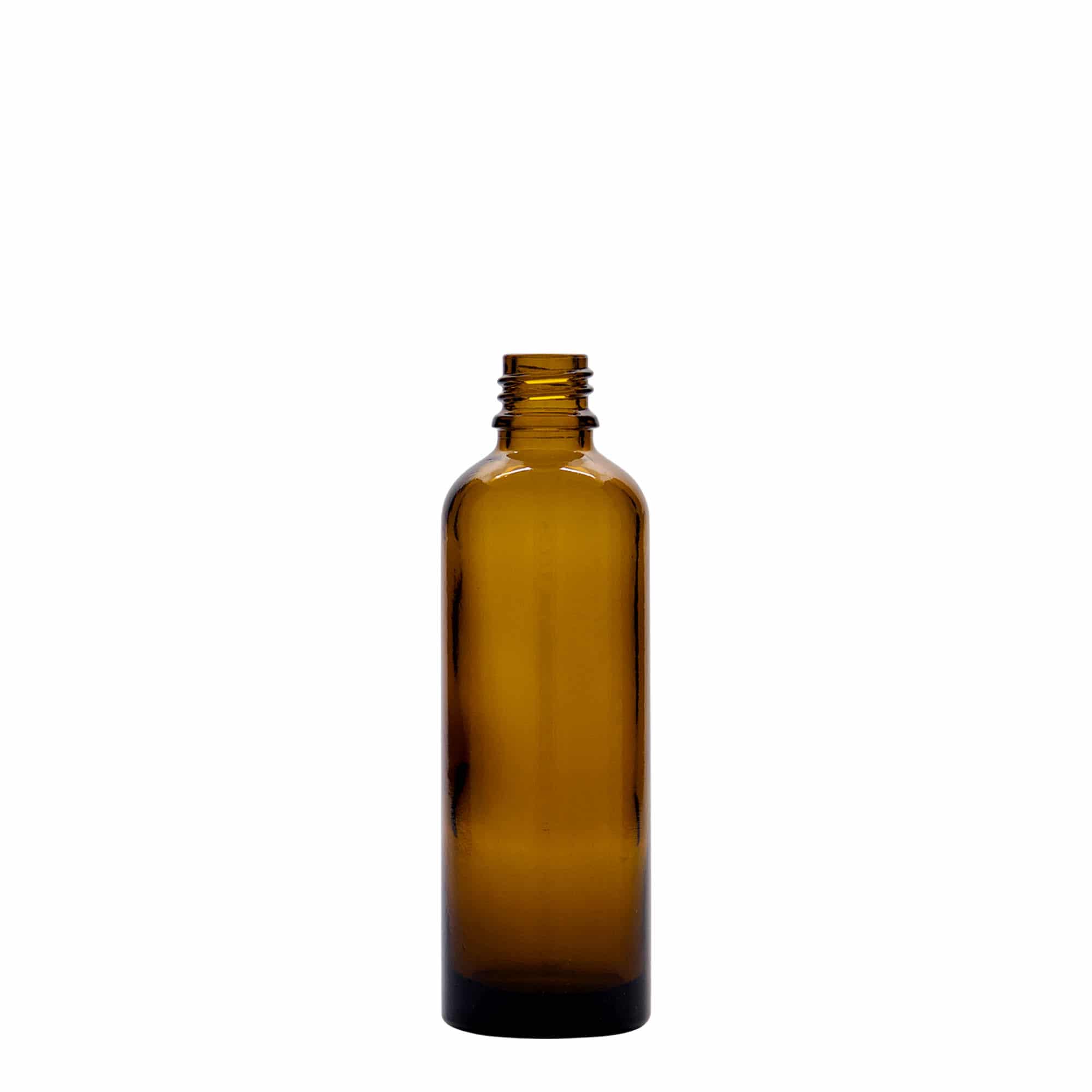 Medicijnfles, 75 ml, glas, bruin, monding: DIN 18 Medicijnfles, 75 ml, glas, bruin, monding: DIN 18