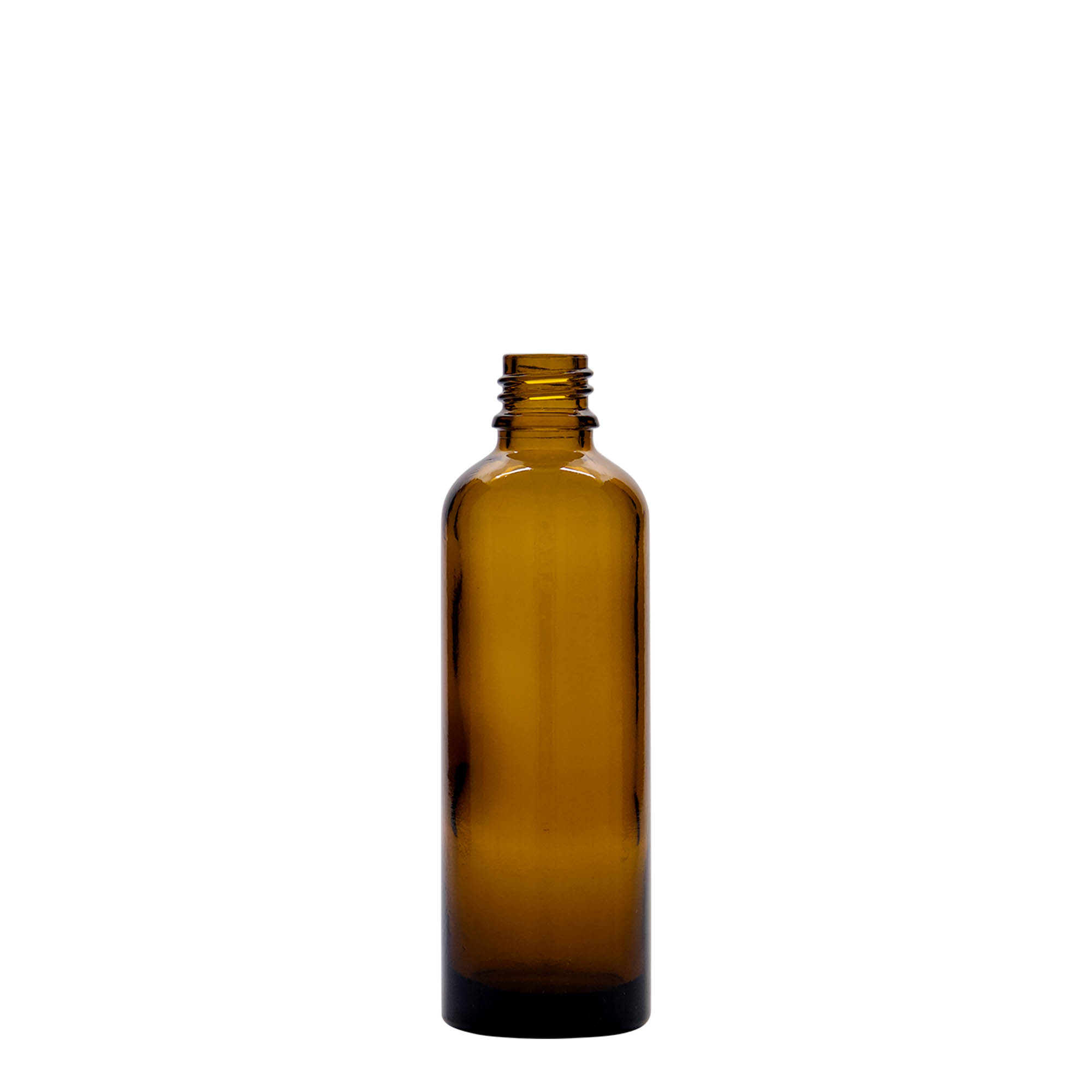 Medicijnfles, 75 ml, glas, bruin, monding: DIN 18 Medicijnfles, 75 ml, glas, bruin, monding: DIN 18