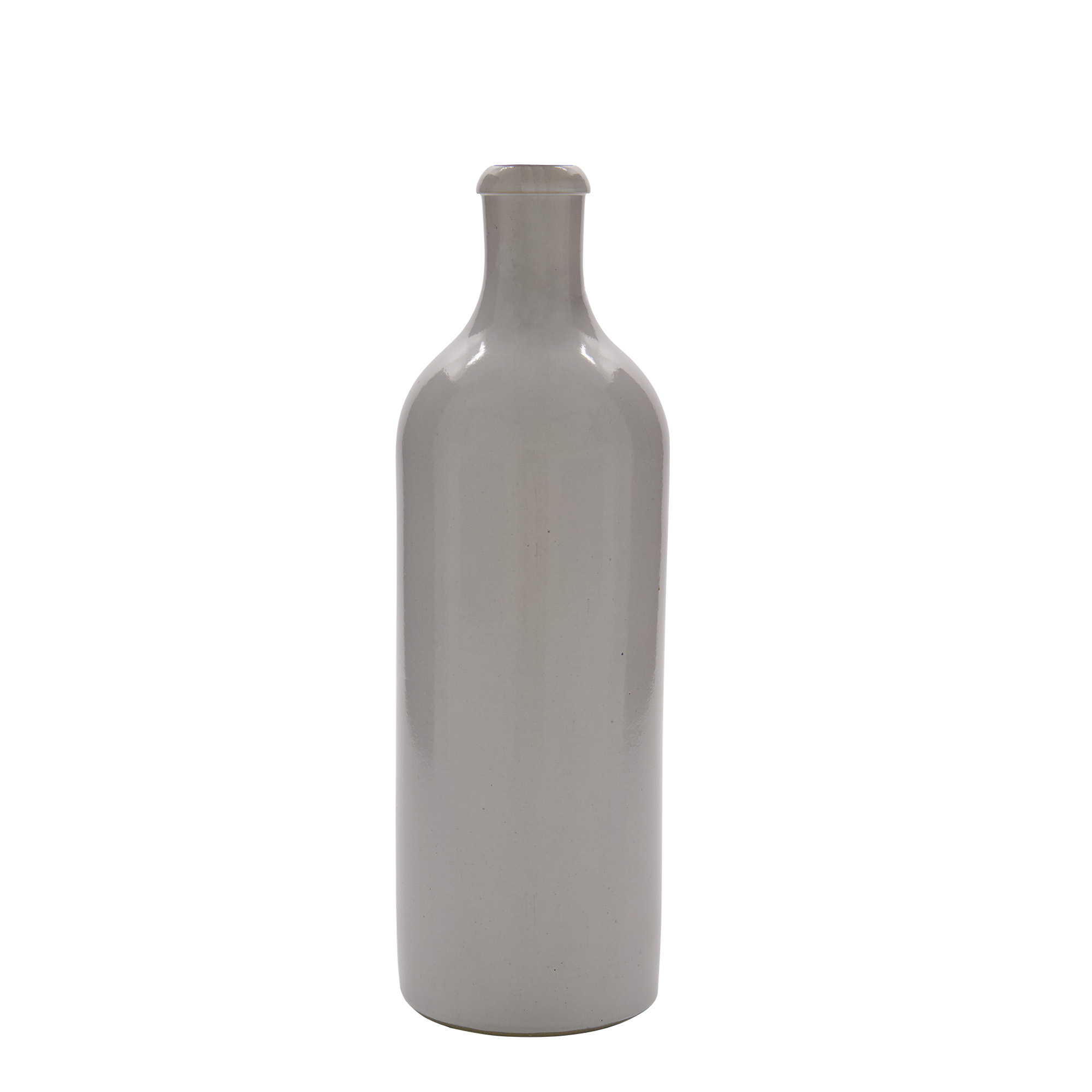 Chope en terre cuite 750 ml, grès, blanc, bouchage: bouchon mécanique Chope en terre cuite 750 ml, grès, blanc, bouchage: bouchon mécanique