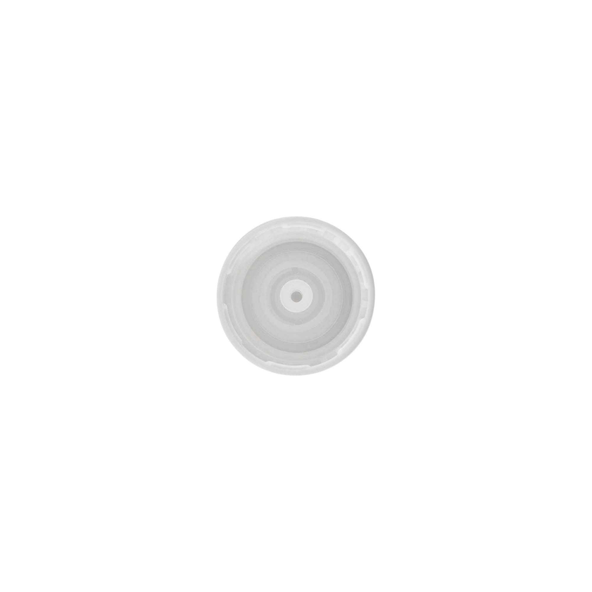 Bougage à vis avec insert compte-gouttes, plastique PE, blanc, pour bouchage: DIN 18 Bougage à vis avec insert compte-gouttes, plastique PE, blanc, pour bouchage: DIN 18