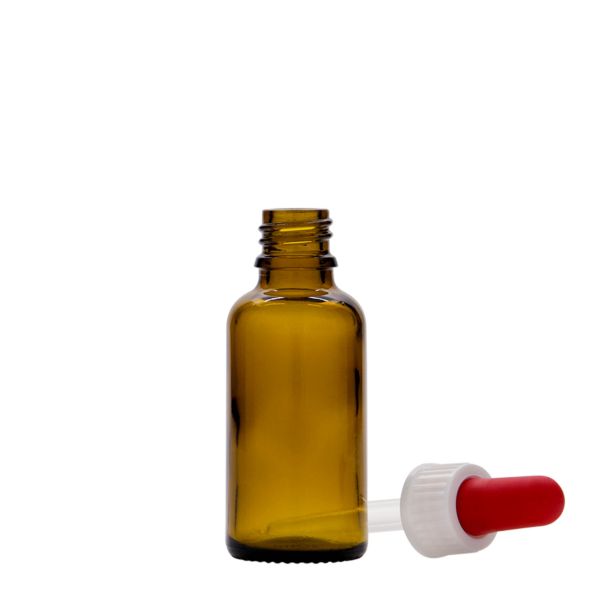 Pipetflesje medicijn, 30 ml, glas, bruin, monding: DIN 18