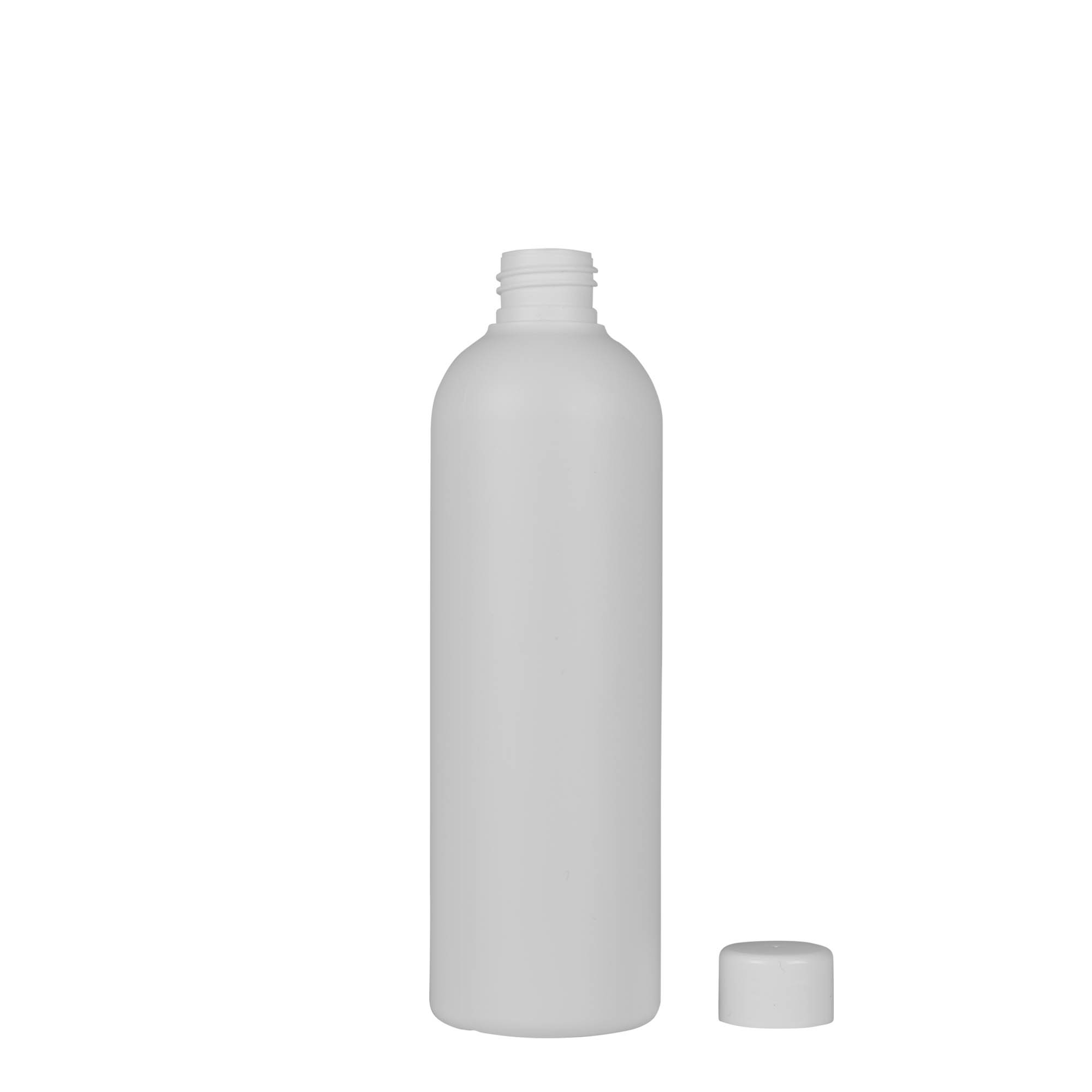 Bouteille en plastique 300 ml 'Tuffy', PEHD, blanche, bouchage: 24/410 Bouteille en plastique 300 ml 'Tuffy', PEHD, blanche, bouchage: 24/410
