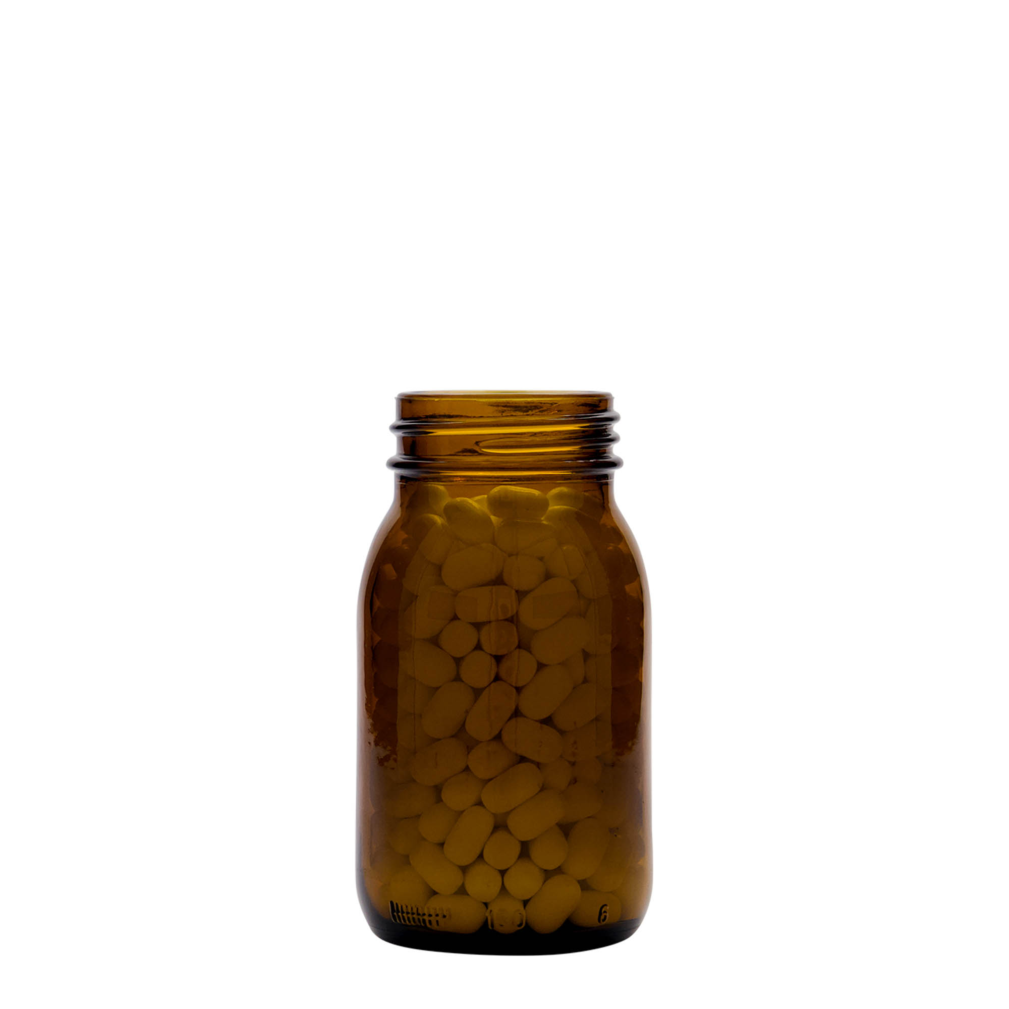 Bocal à col large 150 ml, brun, bouchage: DIN 45