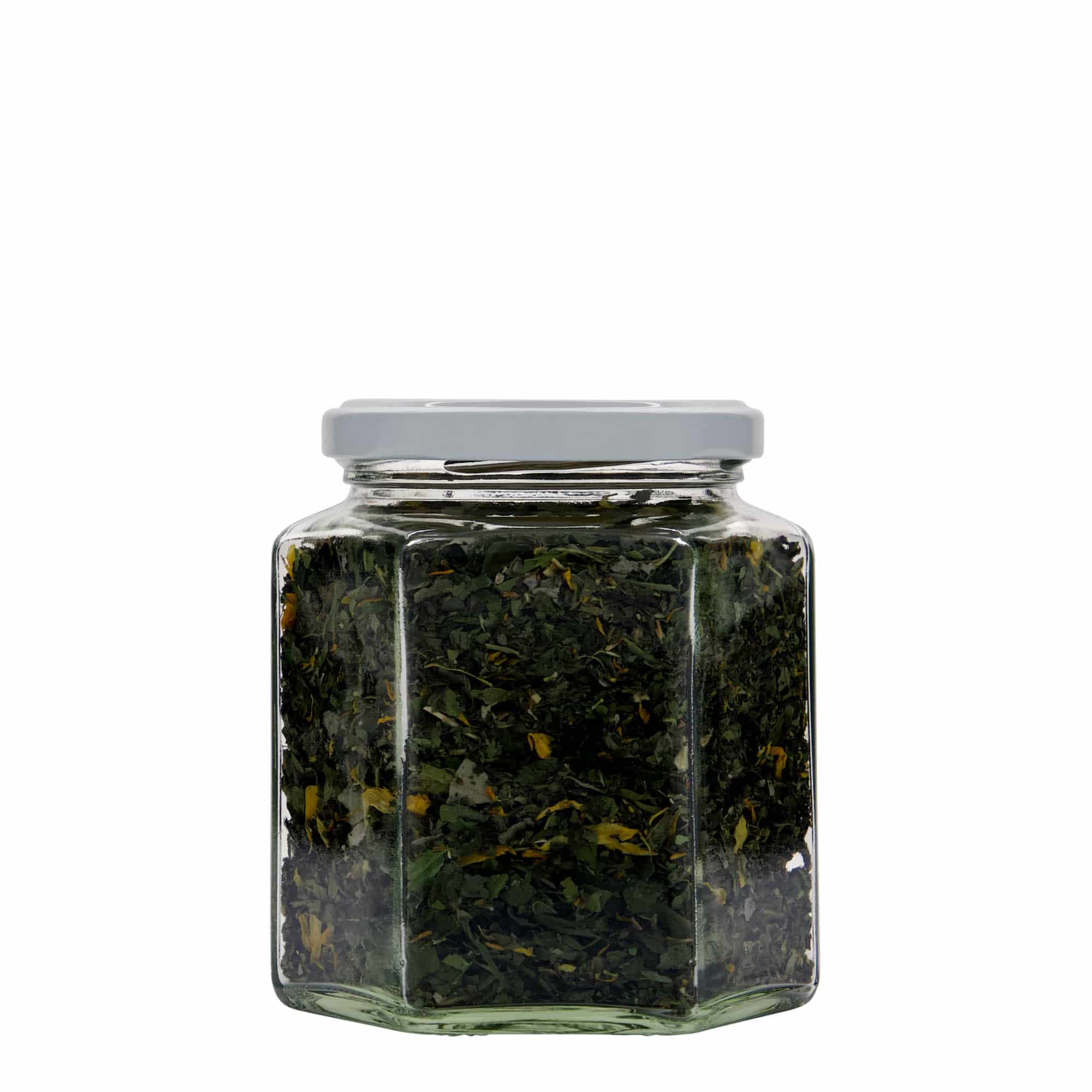 Hexagonale pot, 390 ml, monding: twist-off (TO 70)