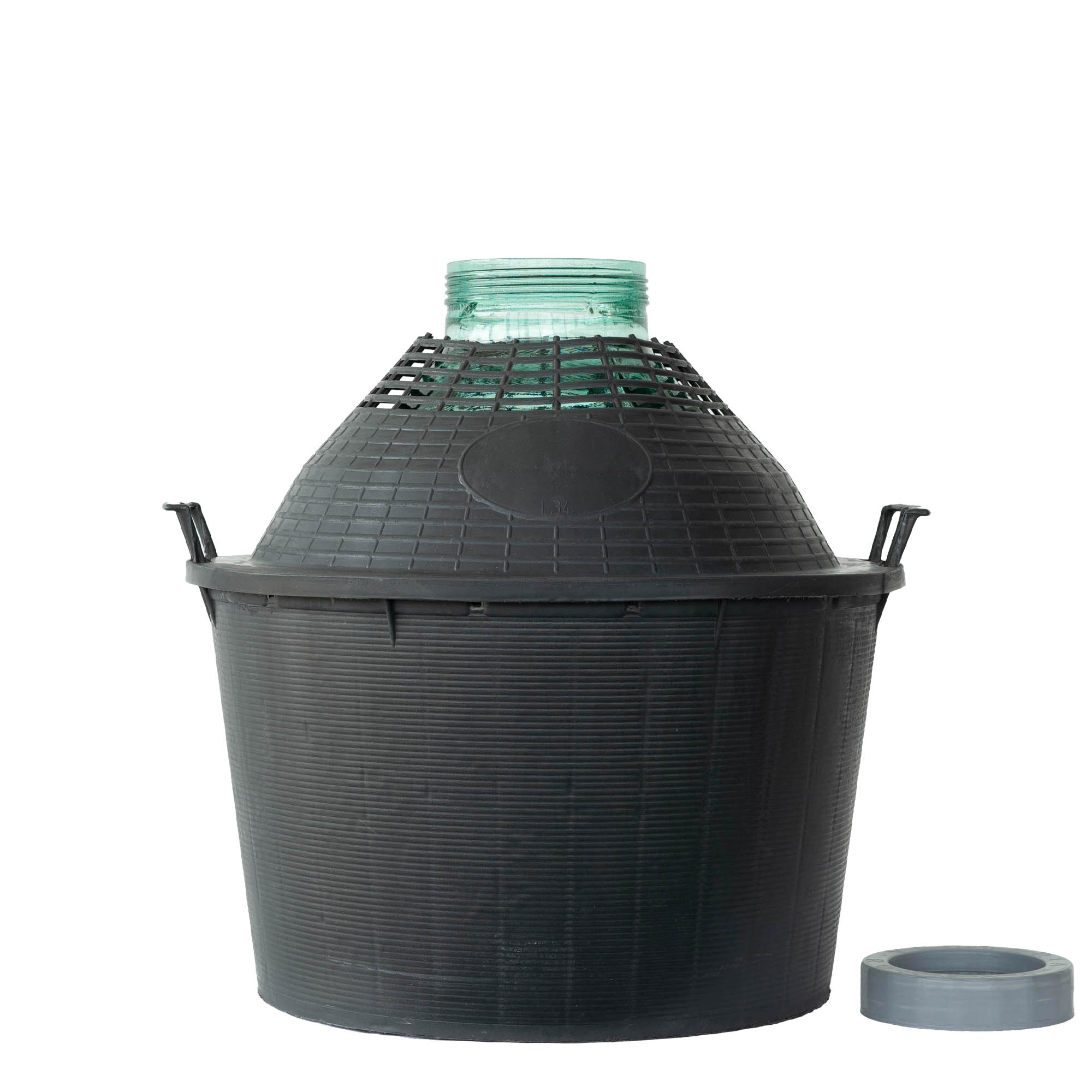 Ballonfles brede hals, 34 l, glas, monding: schroefsluiting Ballonfles brede hals, 34 l, glas, monding: schroefsluiting