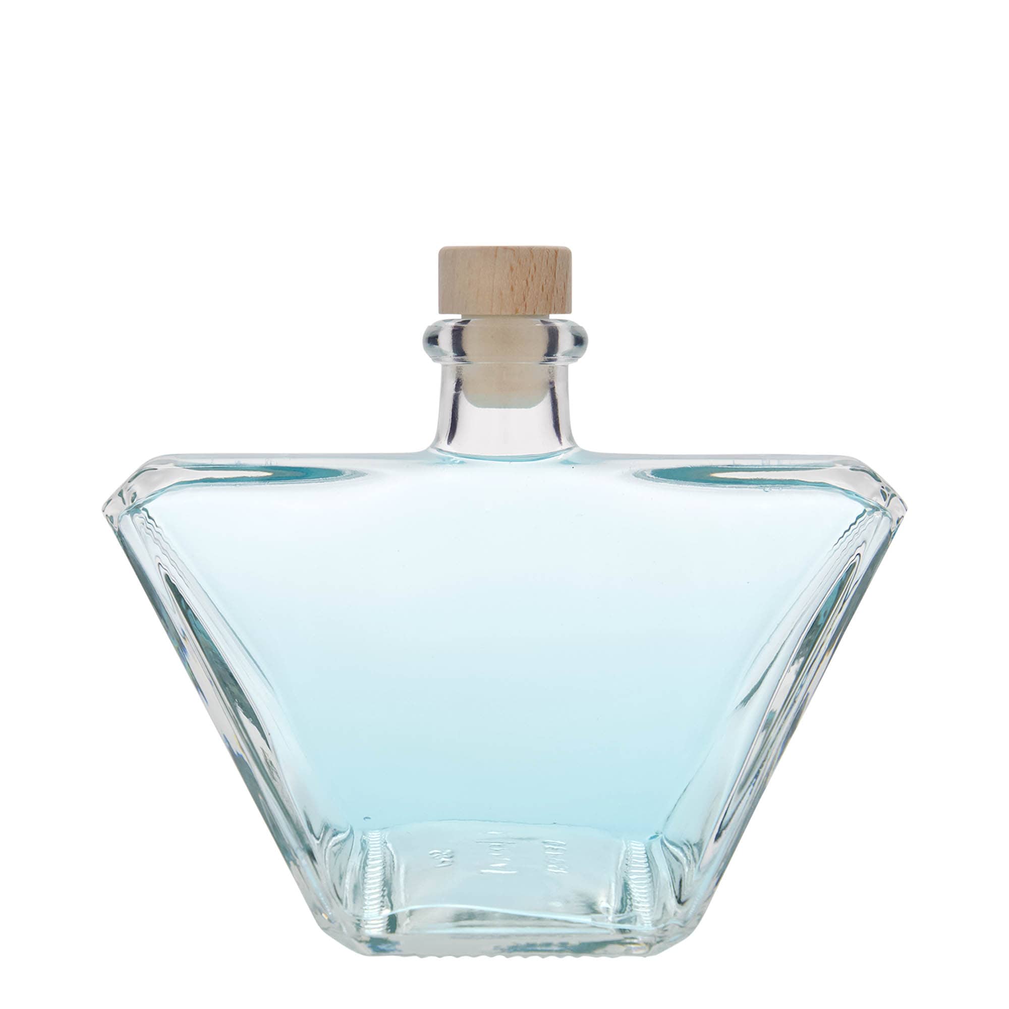 Glazen fles 'Charly', 500 ml, rechthoekig, monding: kurk