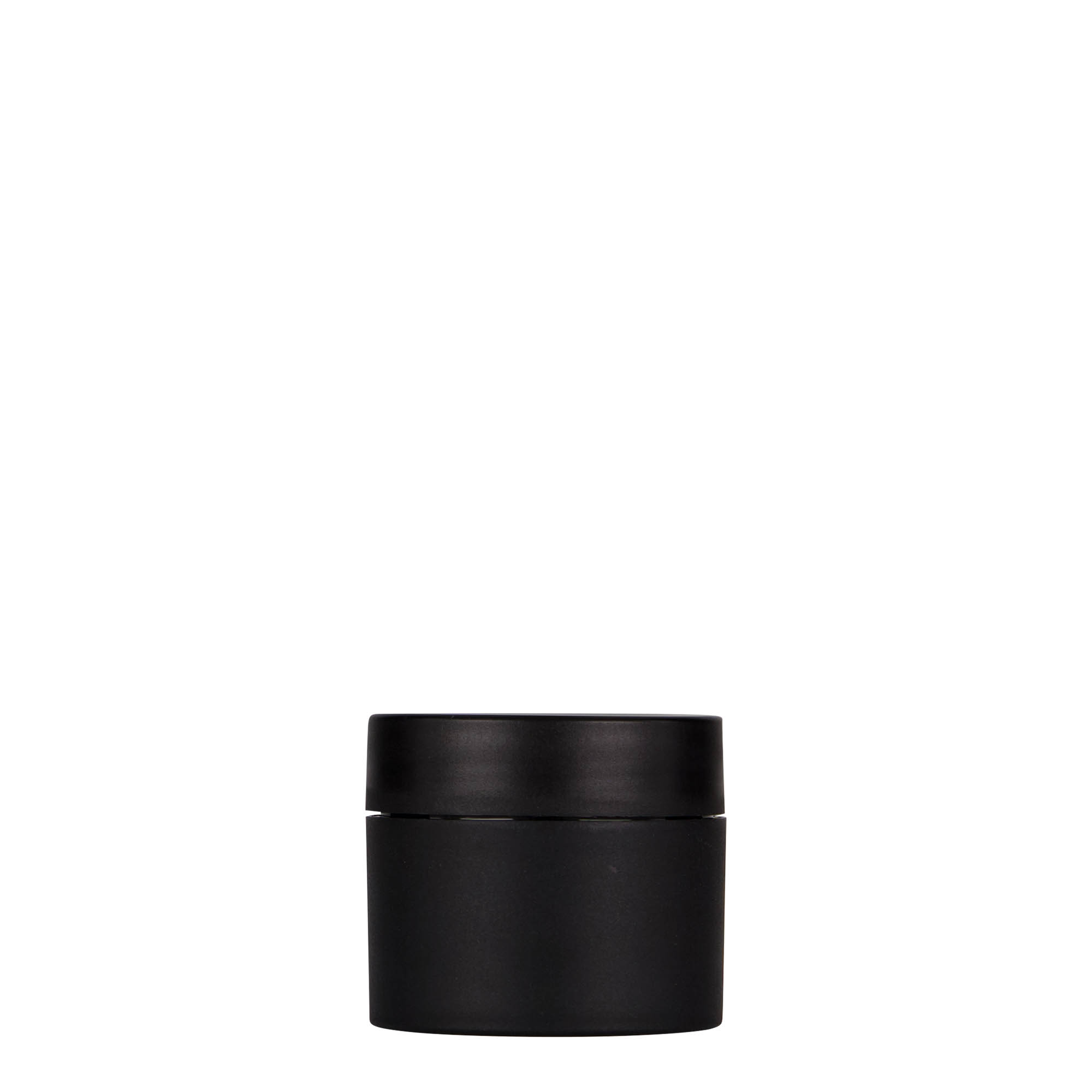 Plastic pot 'Antonella', 30 ml, PP, zwart, monding: schroefsluiting Plastic pot 'Antonella', 30 ml, PP, zwart, monding: schroefsluiting