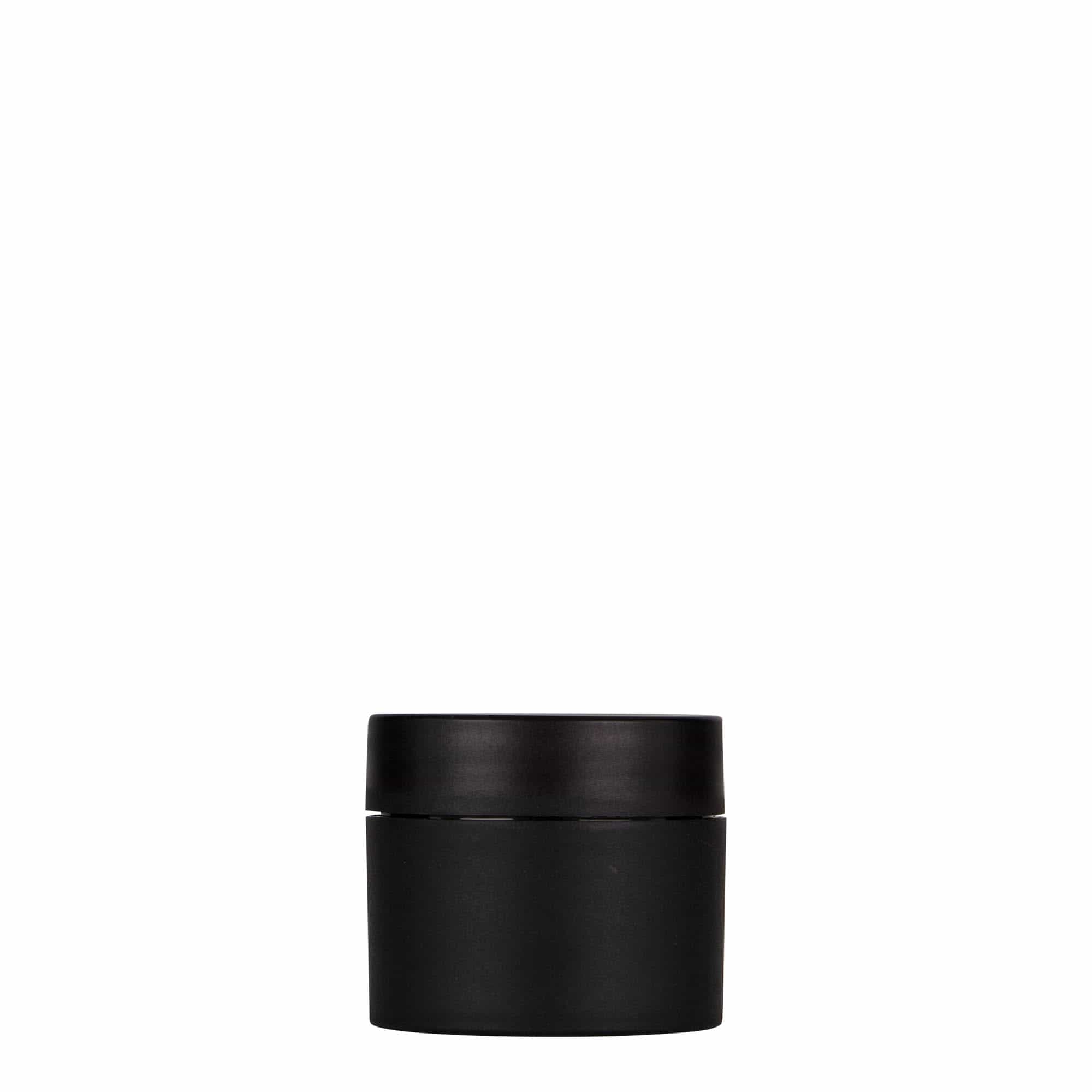 Boîte en plastique 30 ml « Antonella », PP, noire, bouchage: Bougage à vis