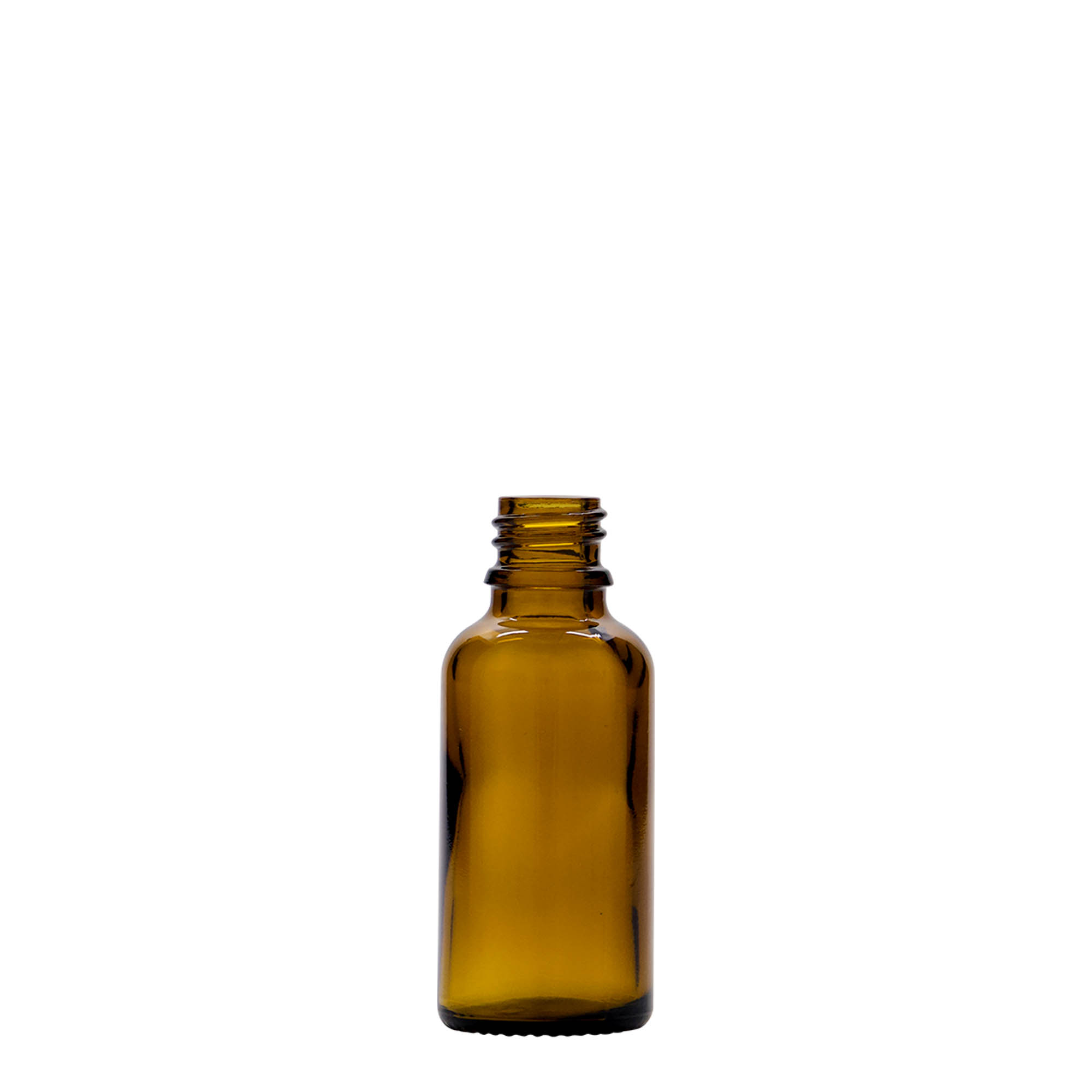 Medicijnfles, 30 ml, glas, bruin, monding: DIN 18 Medicijnfles, 30 ml, glas, bruin, monding: DIN 18