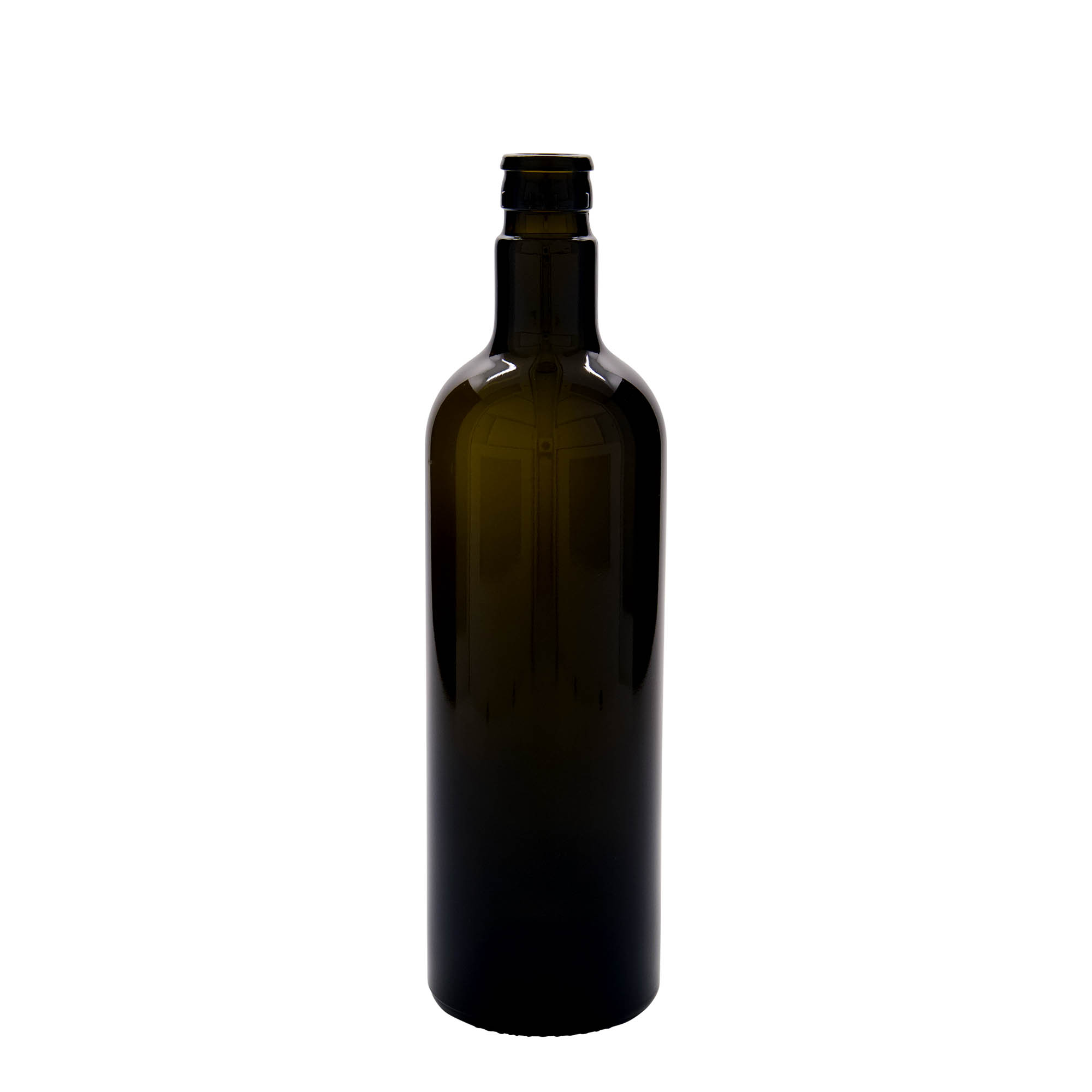 Bouteille de vinaigre / d’huile 750 ml 'Willy New', verre, vert antique, bouchage: DOP Bouteille de vinaigre / d’huile 750 ml 'Willy New', verre, vert antique, bouchage: DOP