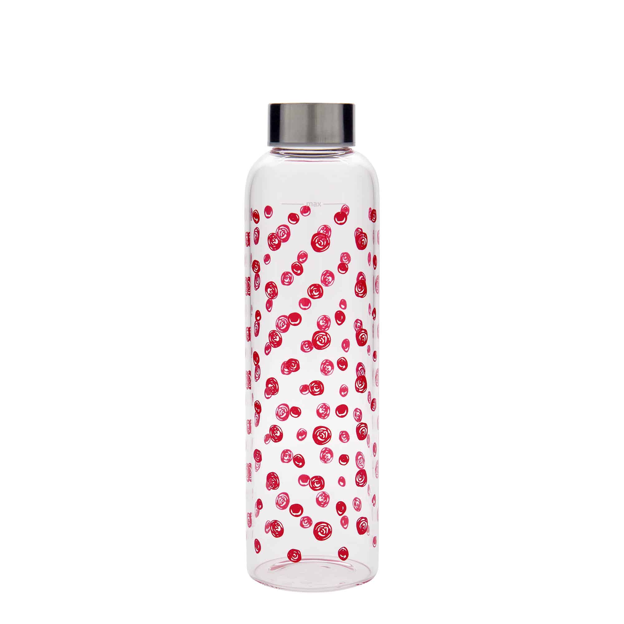 Drinkfles 'Perseus', 500 ml, motief: Rode stippen, monding: schroefsluiting Drinkfles 'Perseus', 500 ml, motief: Rode stippen, monding: schroefsluiting