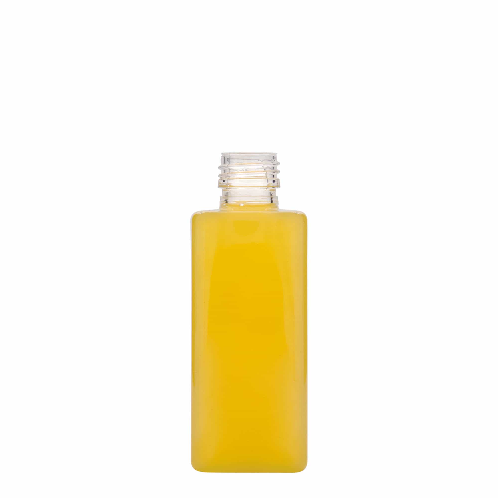 Petfles 'Karl', 250 ml, vierkant, kunststof, monding: PP 28