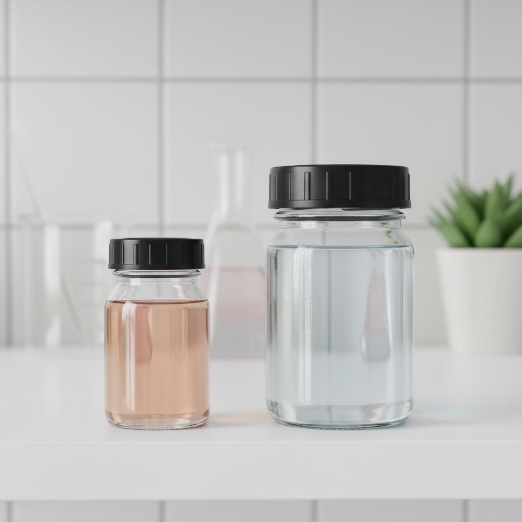 Pot met brede hals, 30 ml, monding: DIN 32