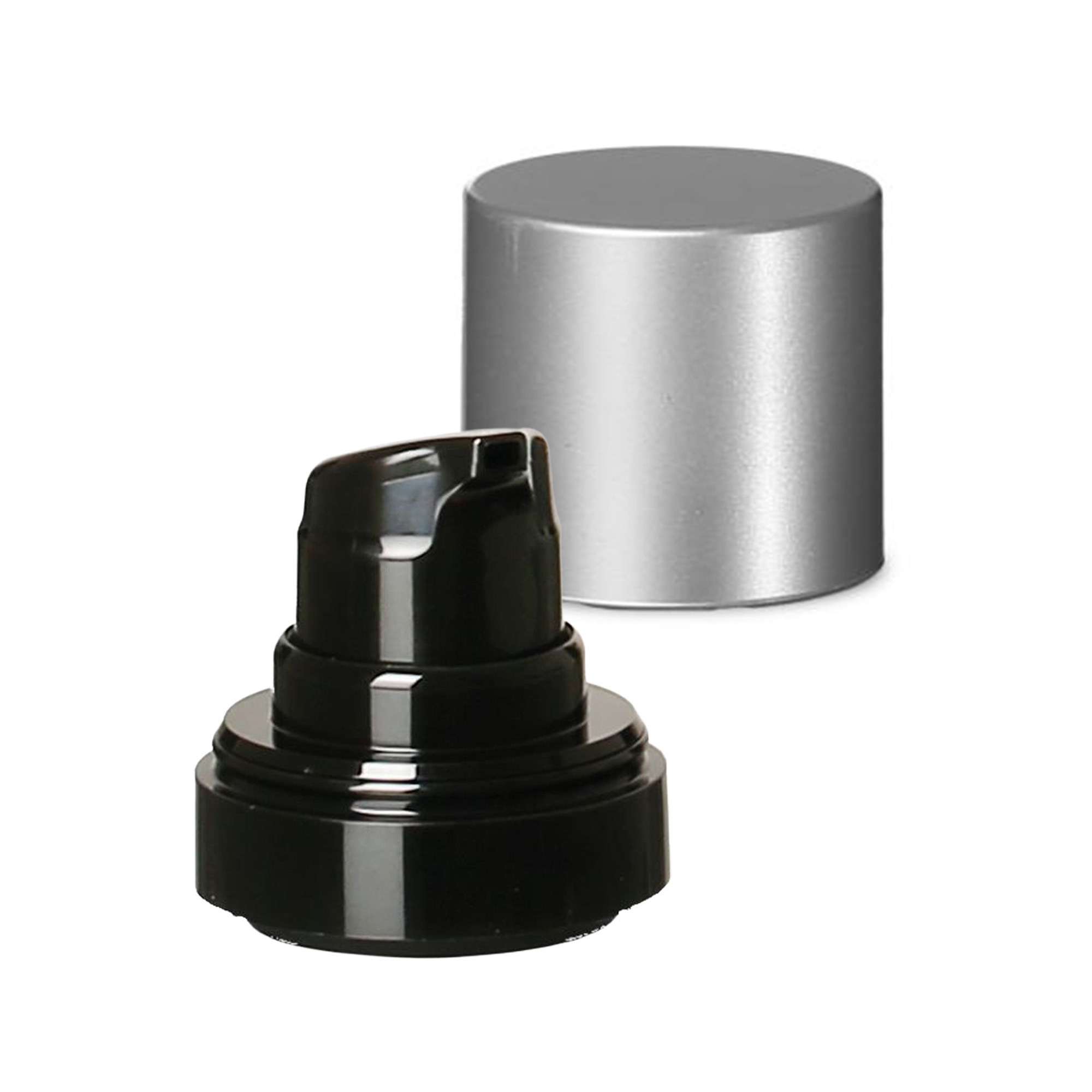 Flacon airless tête de pompe 'Micro', plastique PP, noir Flacon airless tête de pompe 'Micro', plastique PP, noir