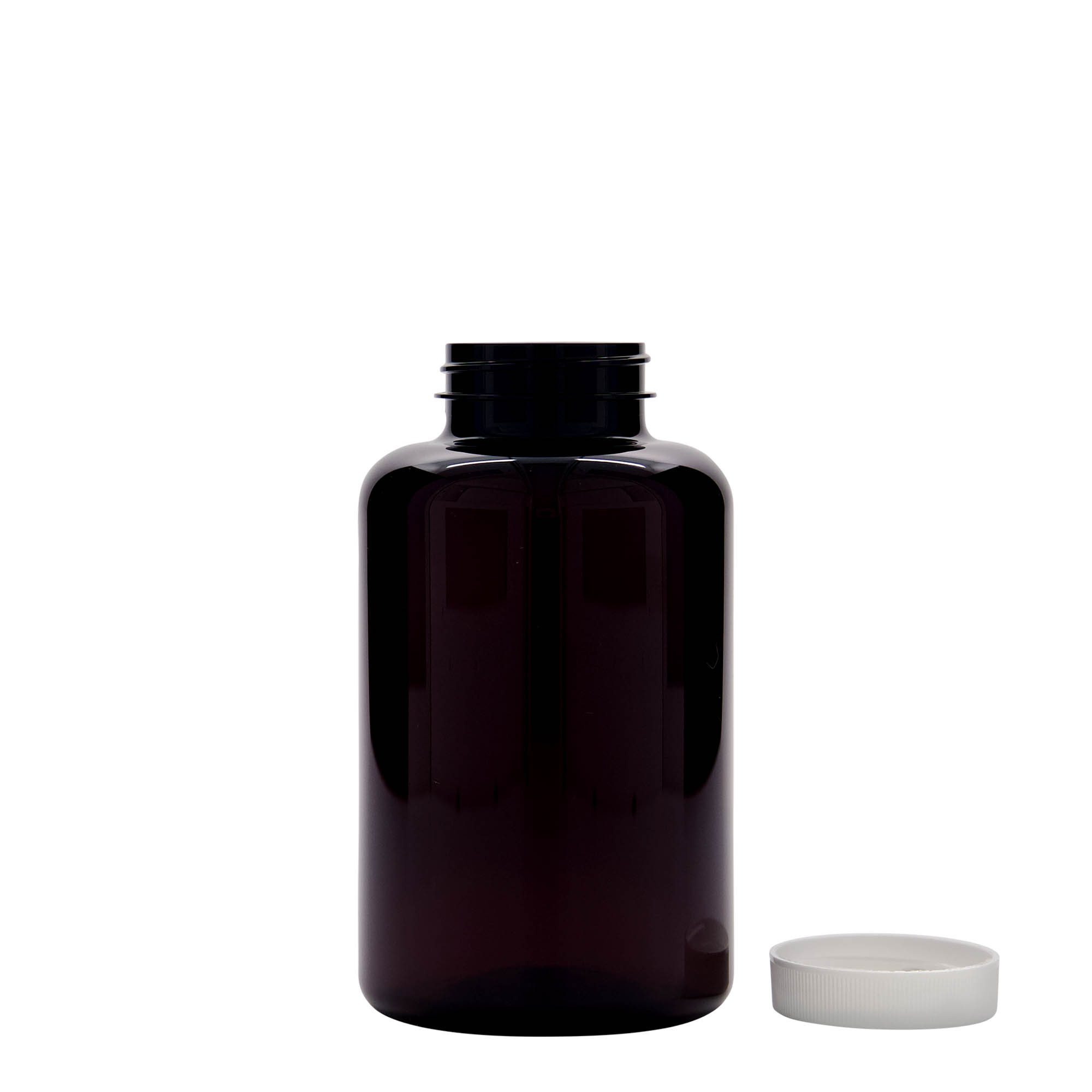 Pet-medicijnpotje, 500 ml, kunststof, bruin, monding: 45/400 Pet-medicijnpotje, 500 ml, kunststof, bruin, monding: 45/400