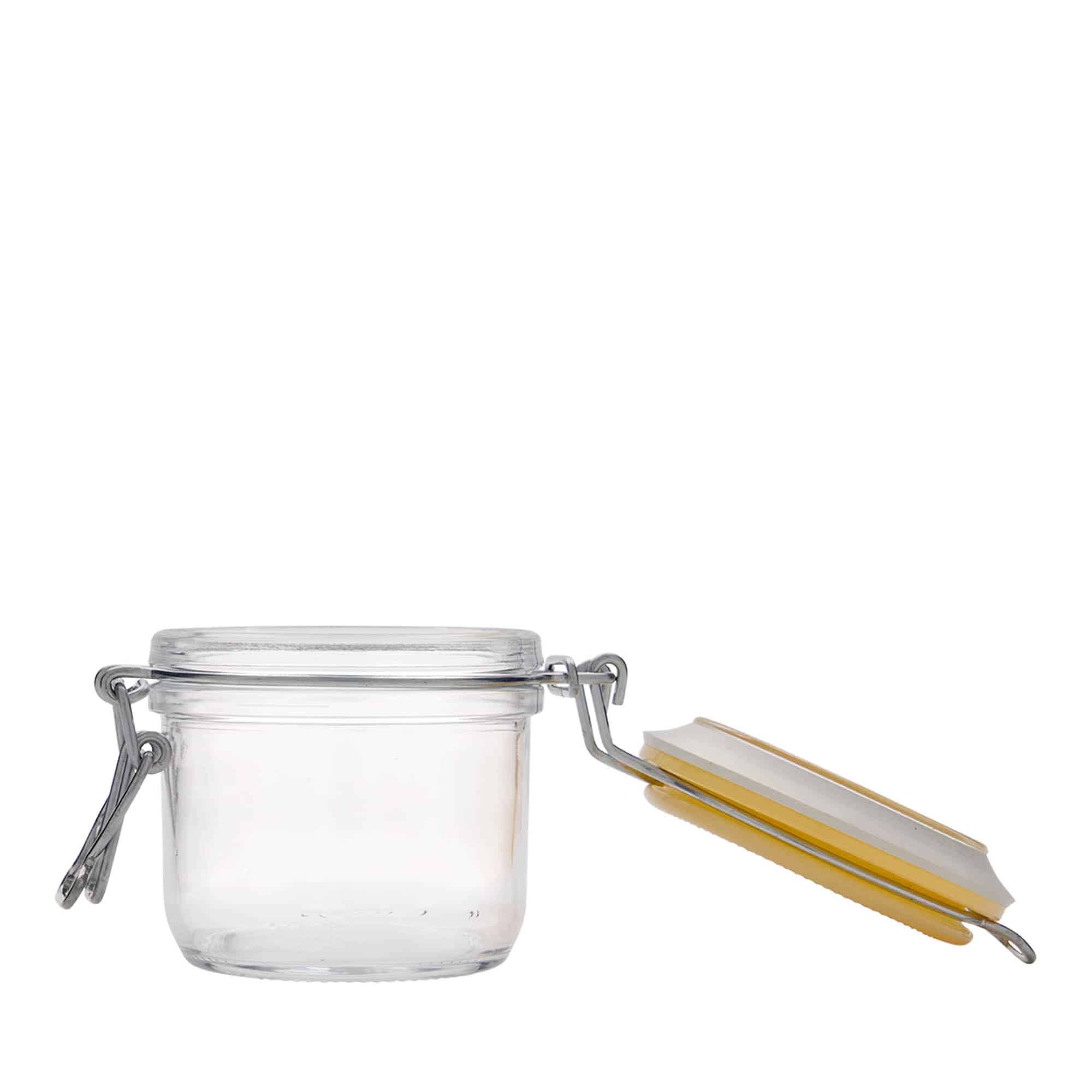 Bocal à fermeture mécanique 200 ml 'Fido', jaune, bouchage: bouchon mécanique Bocal à fermeture mécanique 200 ml 'Fido', jaune, bouchage: bouchon mécanique