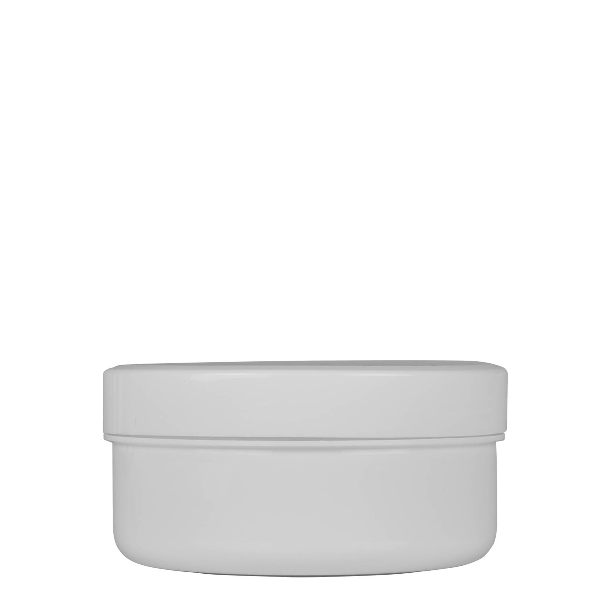 Boîte en plastique 250 ml 'White Line', PP, blanche, bouchage: Bougage à vis Boîte en plastique 250 ml 'White Line', PP, blanche, bouchage: Bougage à vis