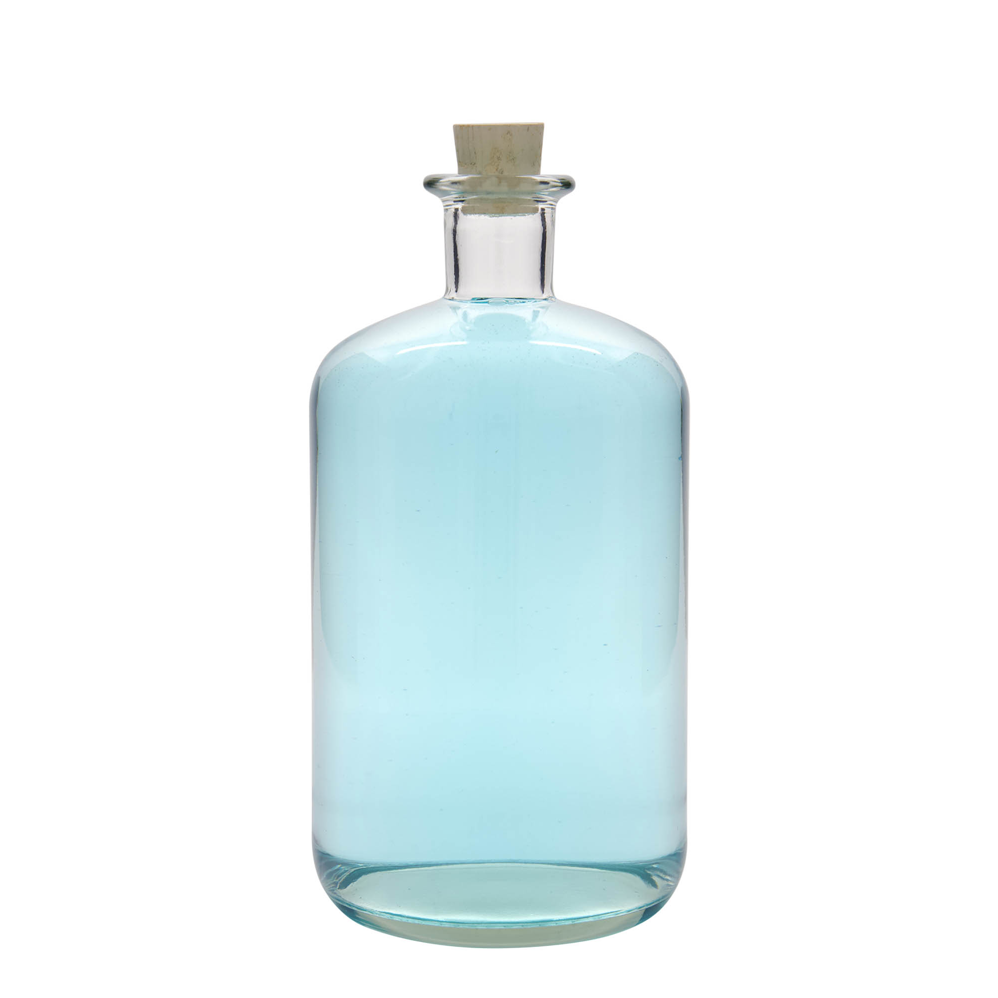 Bouteille en verre apothicaire 1 500 ml, bouchage: bouchon