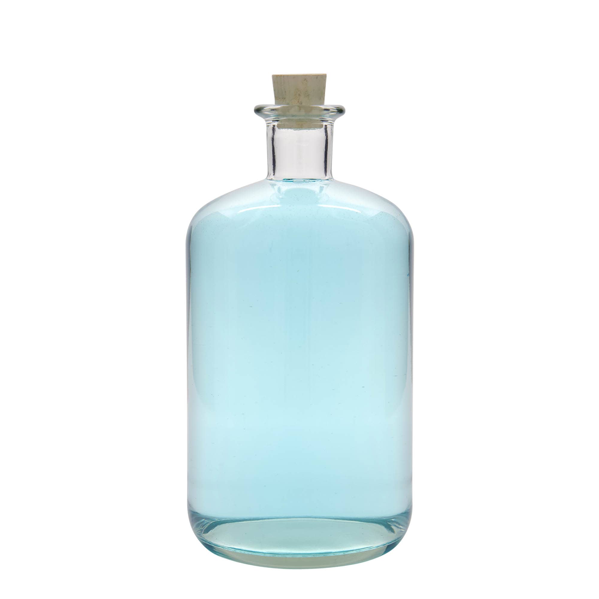 Bouteille en verre apothicaire 1 500 ml, bouchage: bouchon