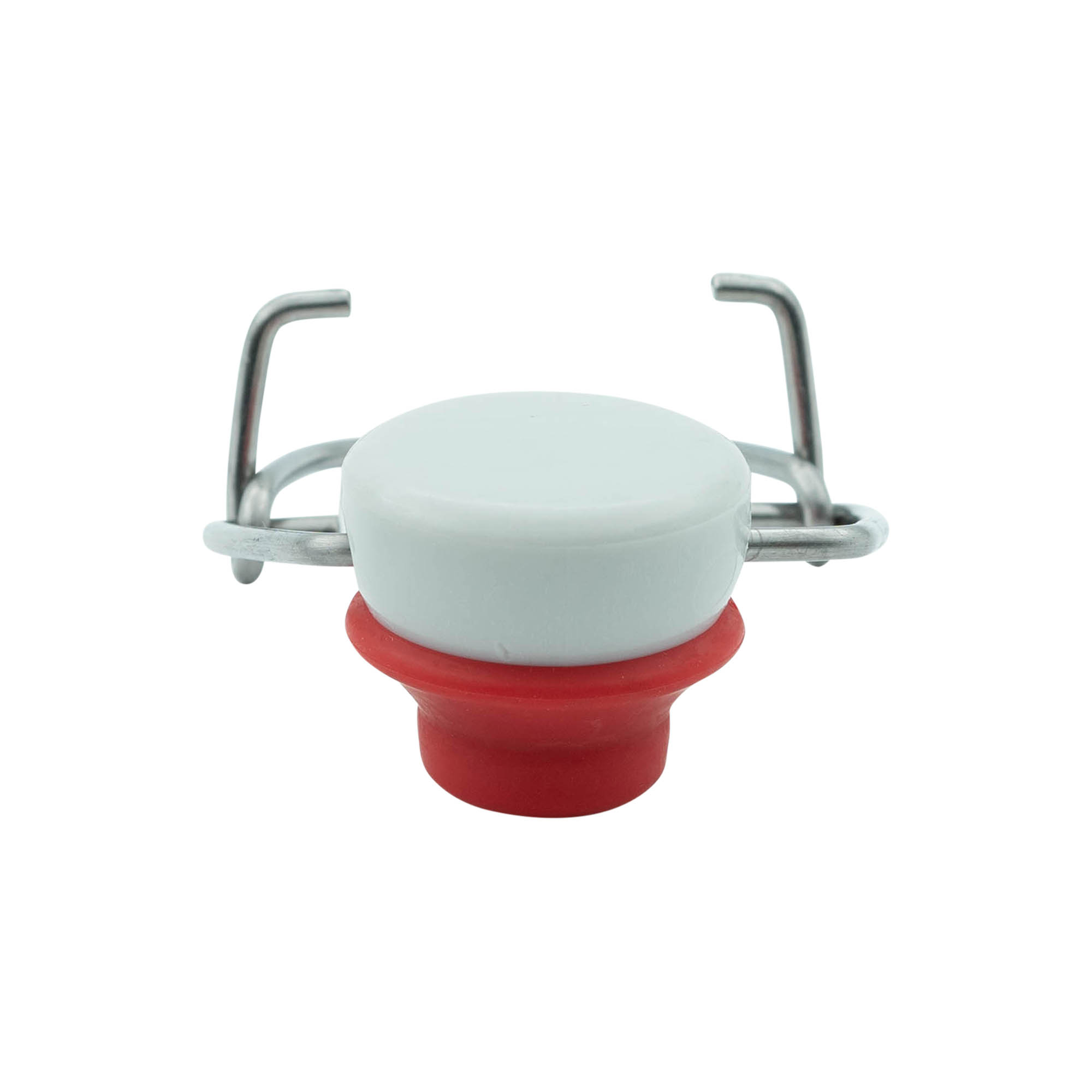 Bouchon mécanique taille spéciale, plastique, rouge-blanc