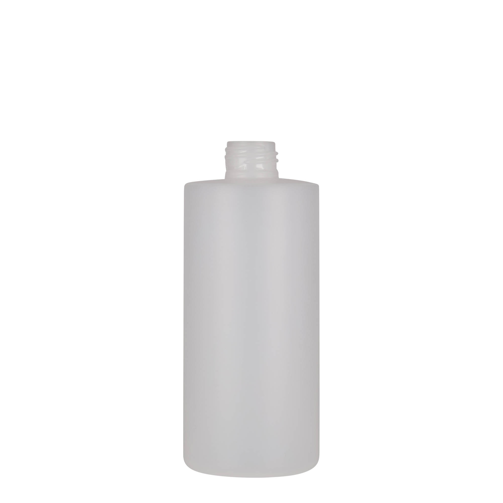 Plastic fles 'Pipe', 300 ml, HDPE, wit, monding: 24/410